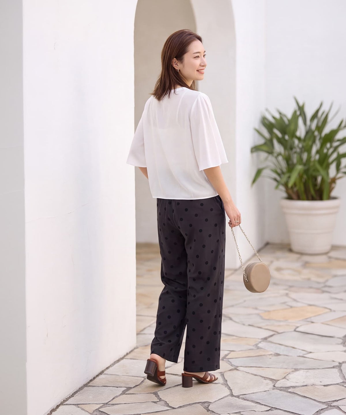 着用イメージ 163cm ホワイト