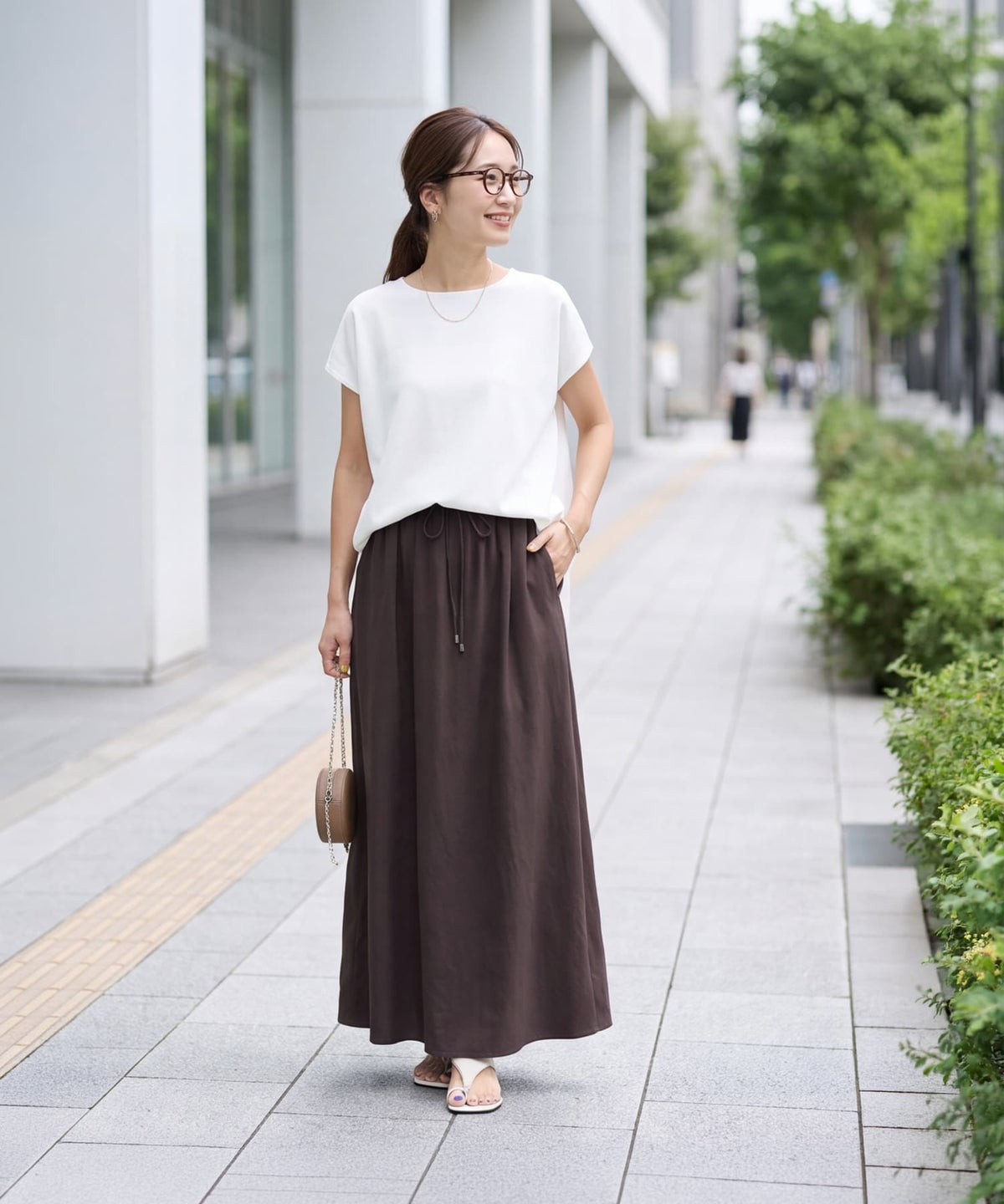 着用イメージ 163cm ブラウン
