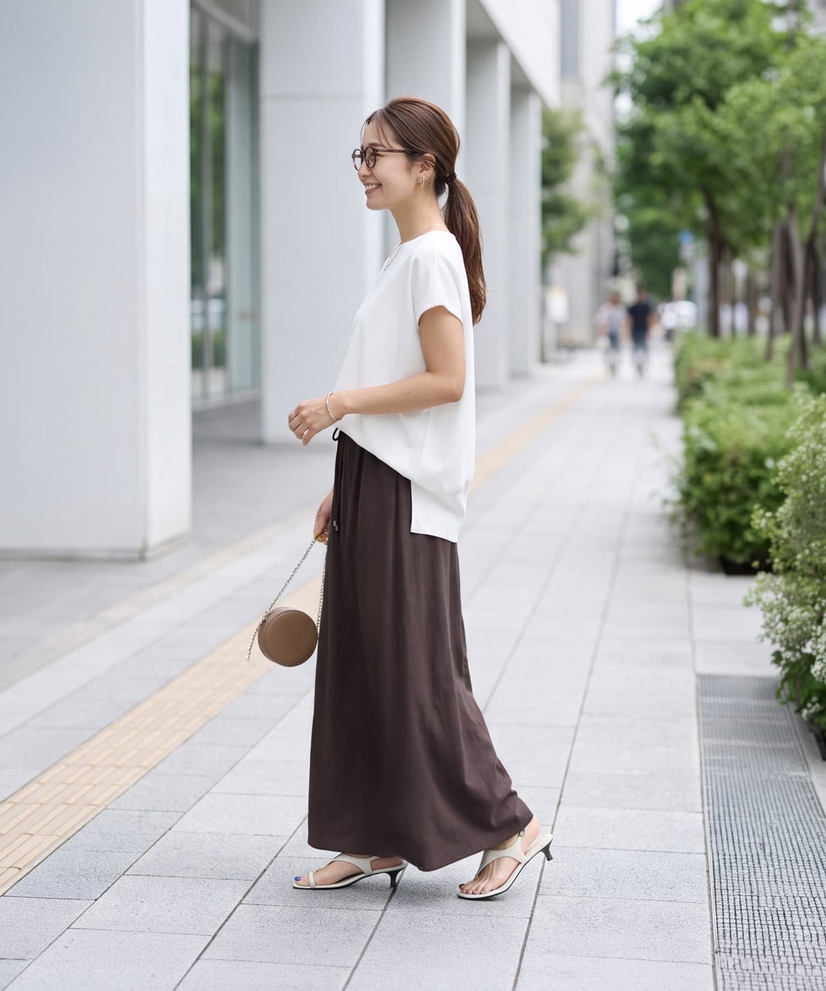 着用イメージ 163cm ブラウン