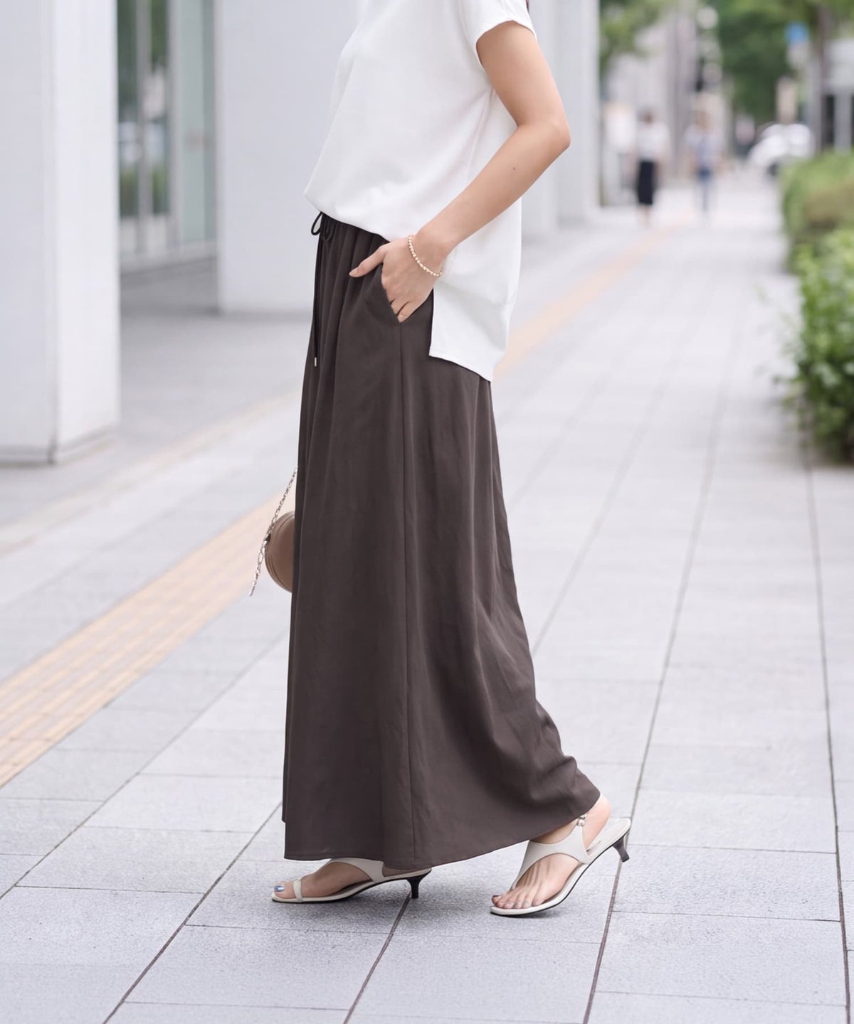 着用イメージ 163cm ブラウン