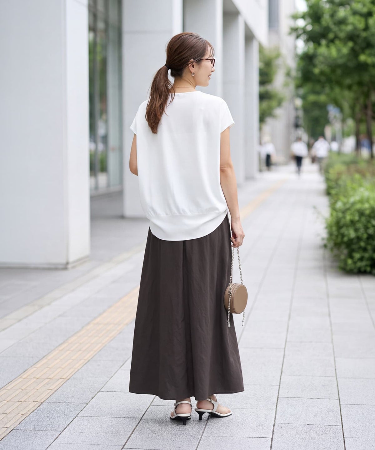 着用イメージ 163cm ブラウン