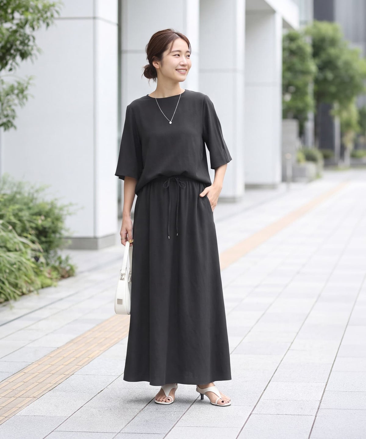 着用イメージ 163cm ブラック