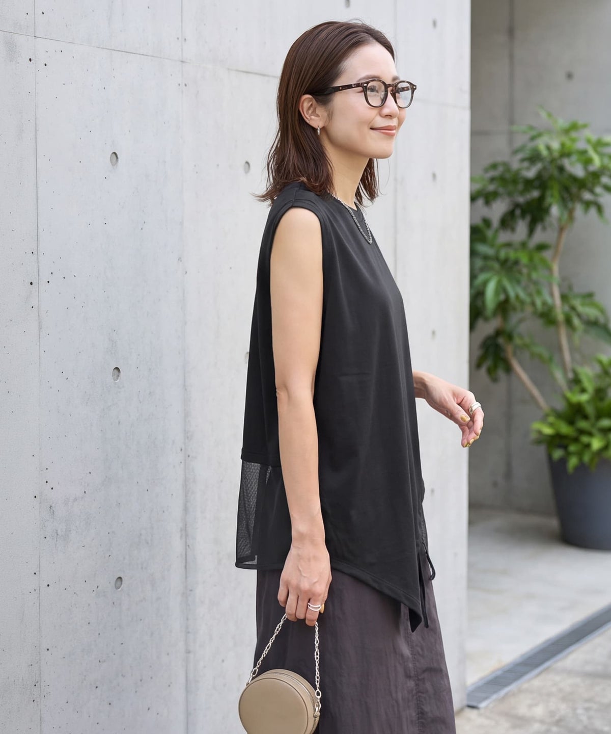 着用イメージ 163cm ブラック