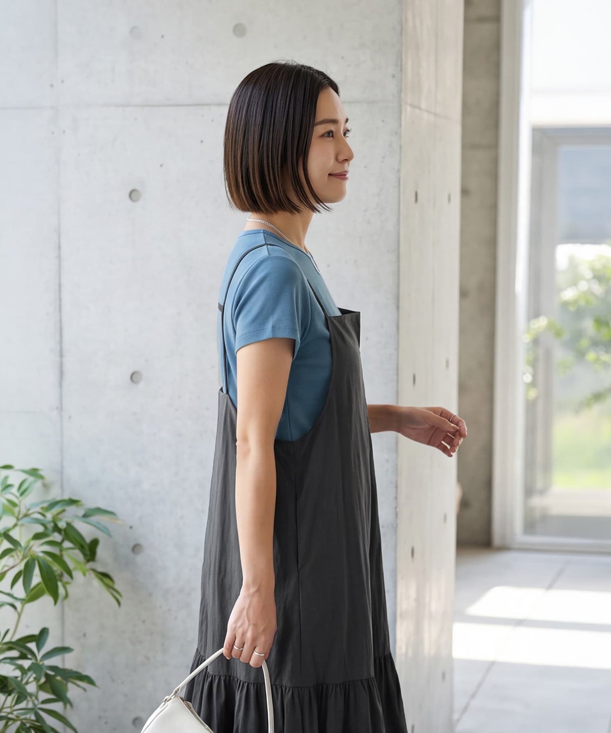 着用イメージ 163cm ブルー