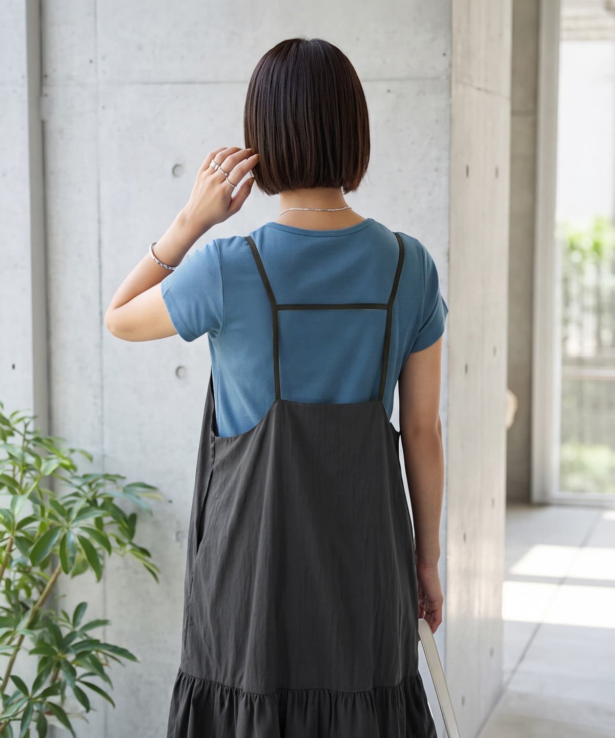 着用イメージ 163cm ブルー