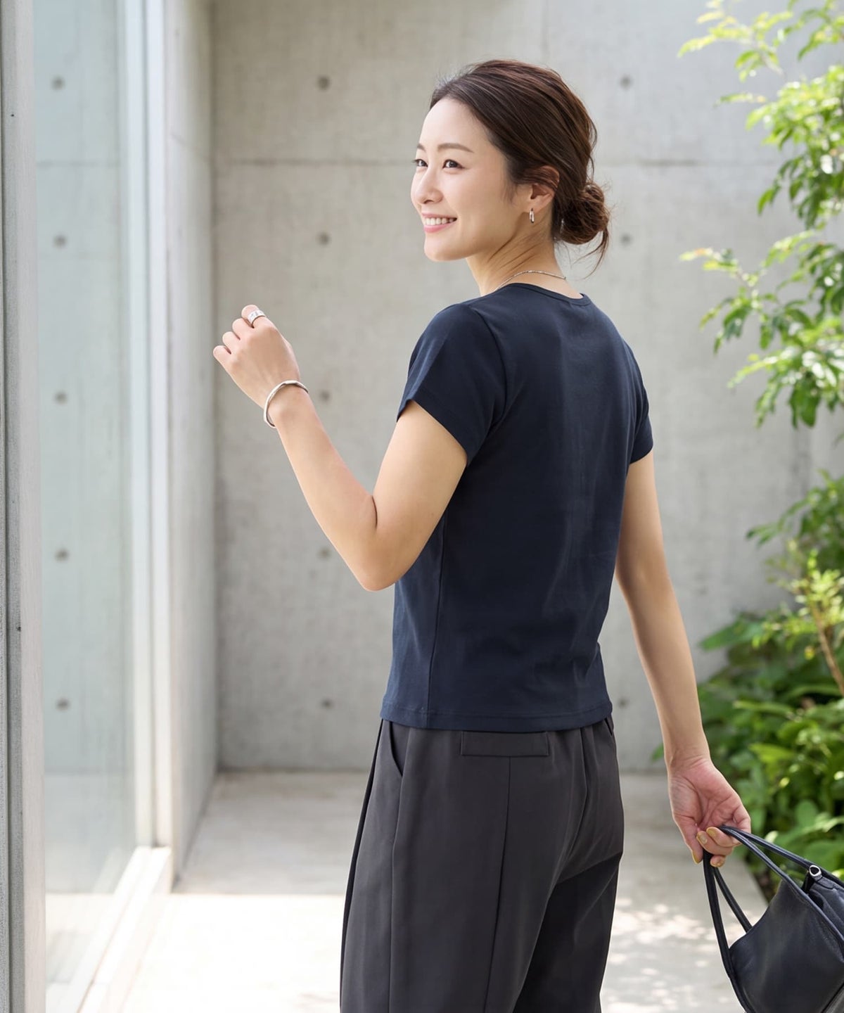 着用イメージ 163cm ネイビー
