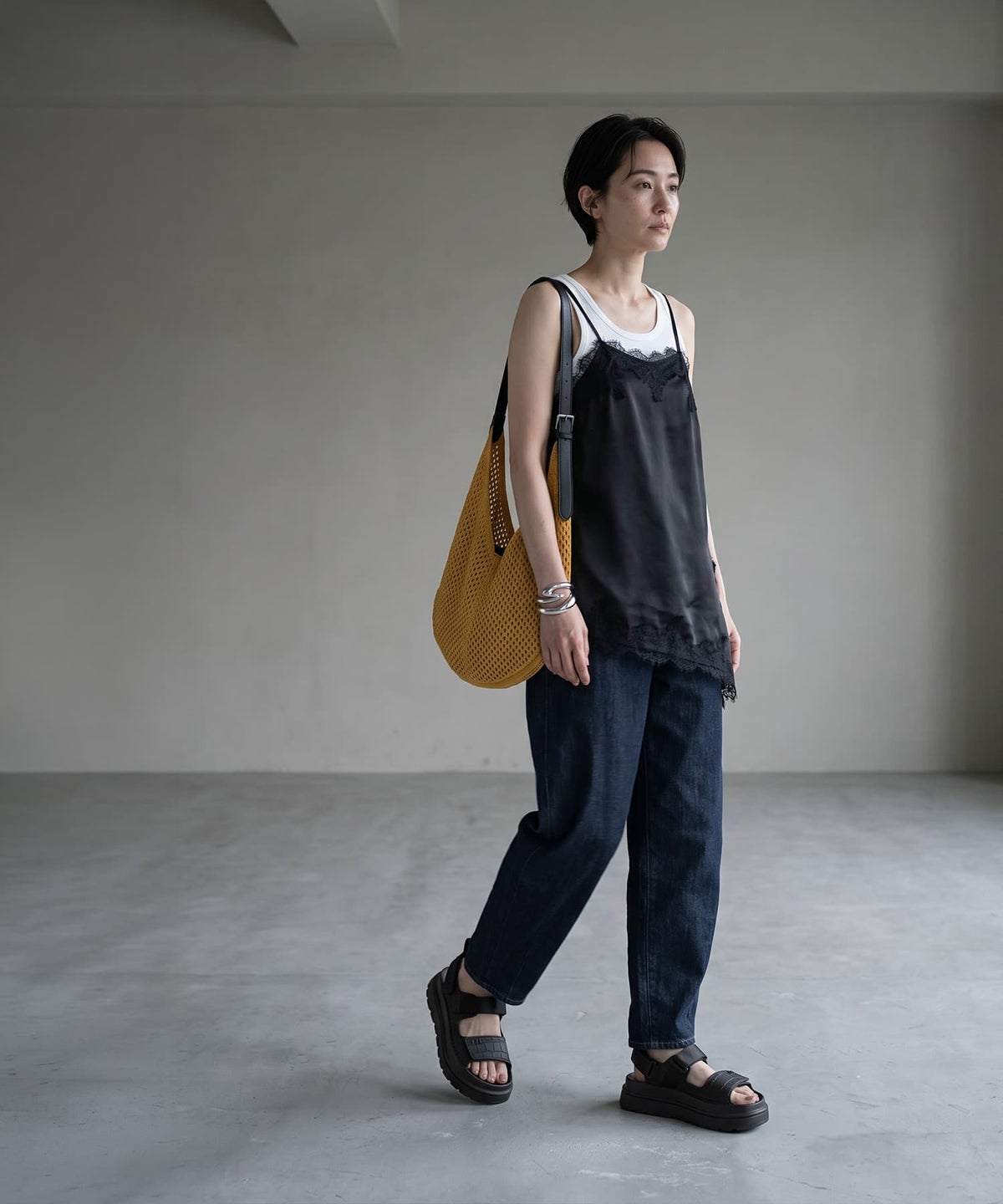 着用イメージ 170cm ブラック