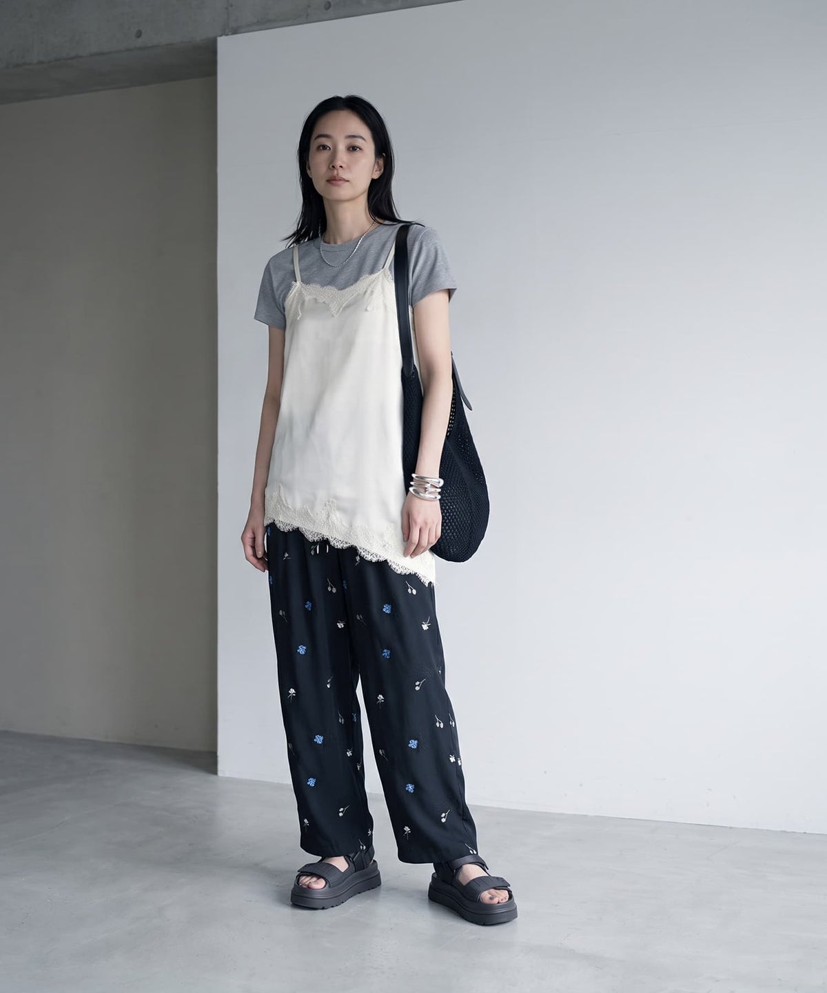 着用イメージ 170cm アイボリー