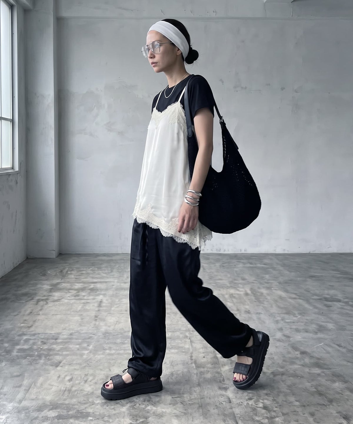 着用イメージ 170cm アイボリー