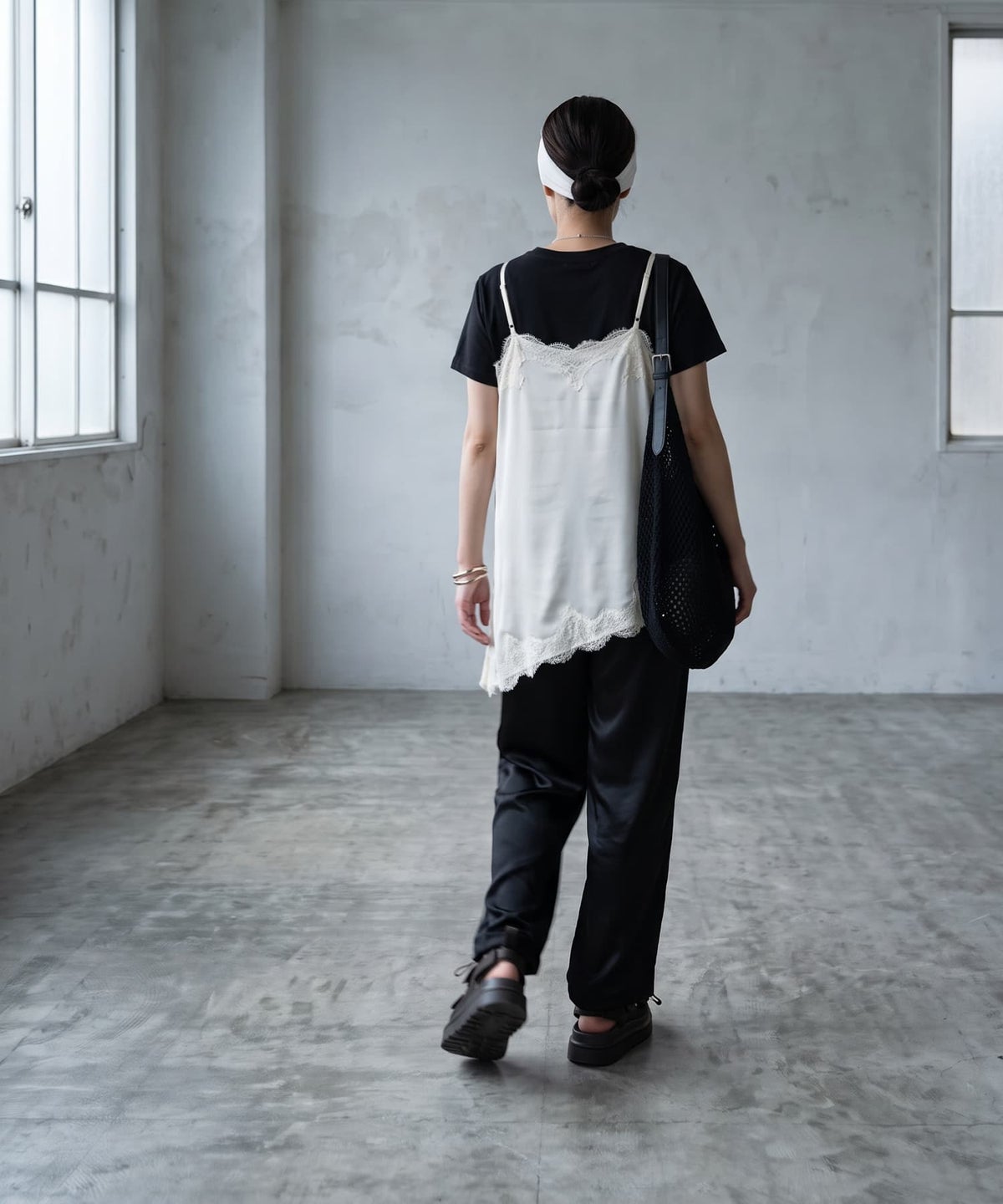着用イメージ 170cm アイボリー