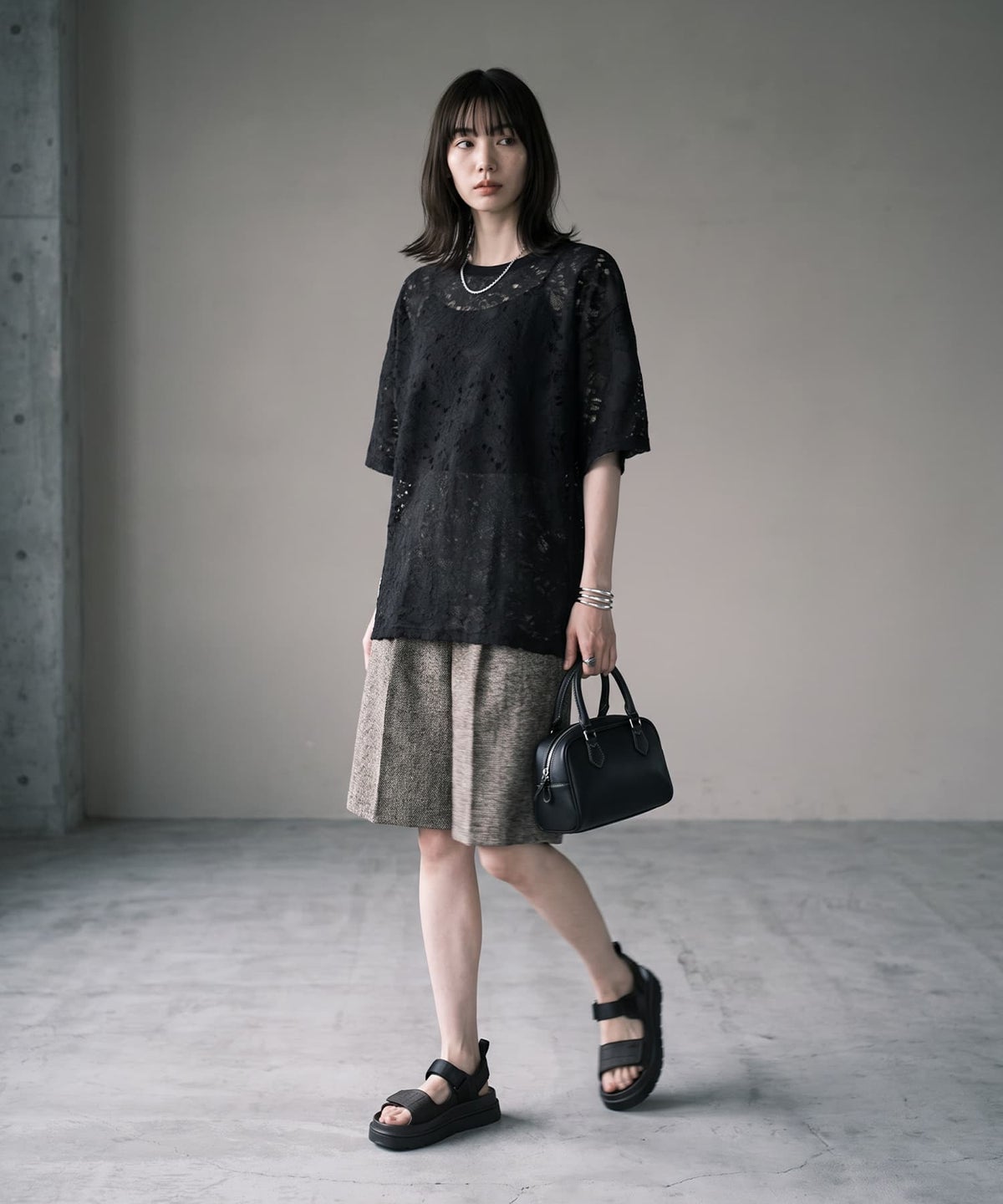 着用イメージ 170cm ブラック