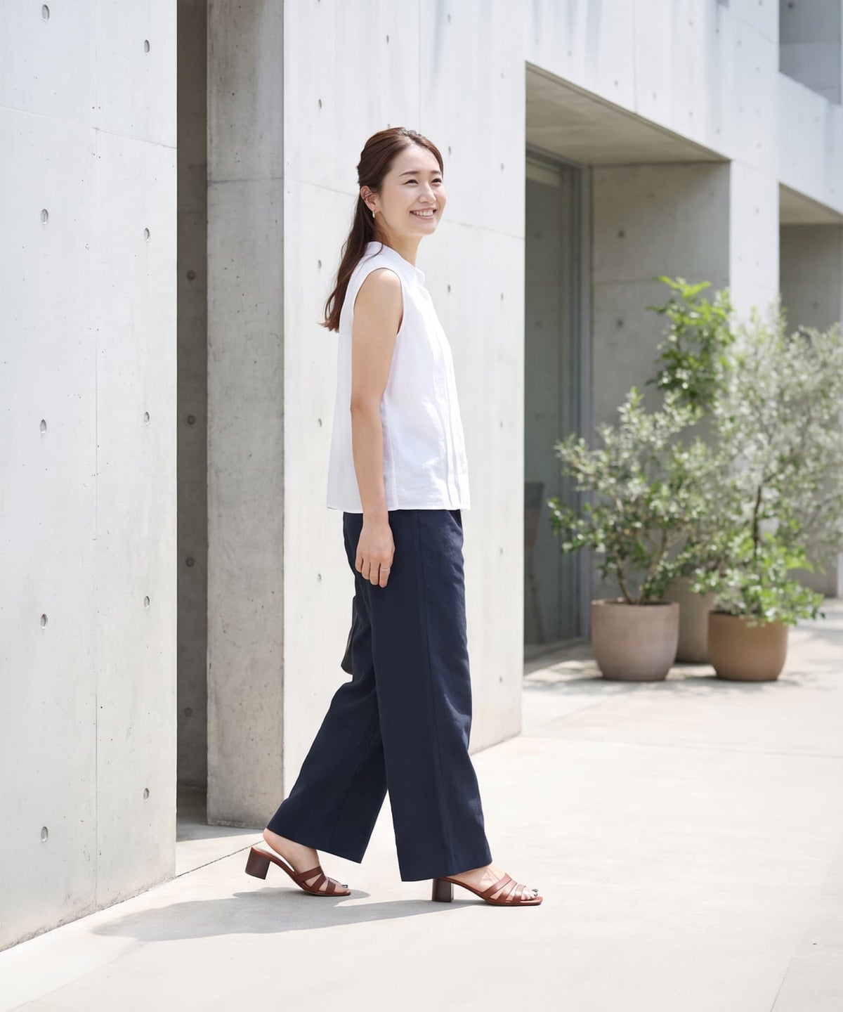 着用イメージ 163cm ネイビー