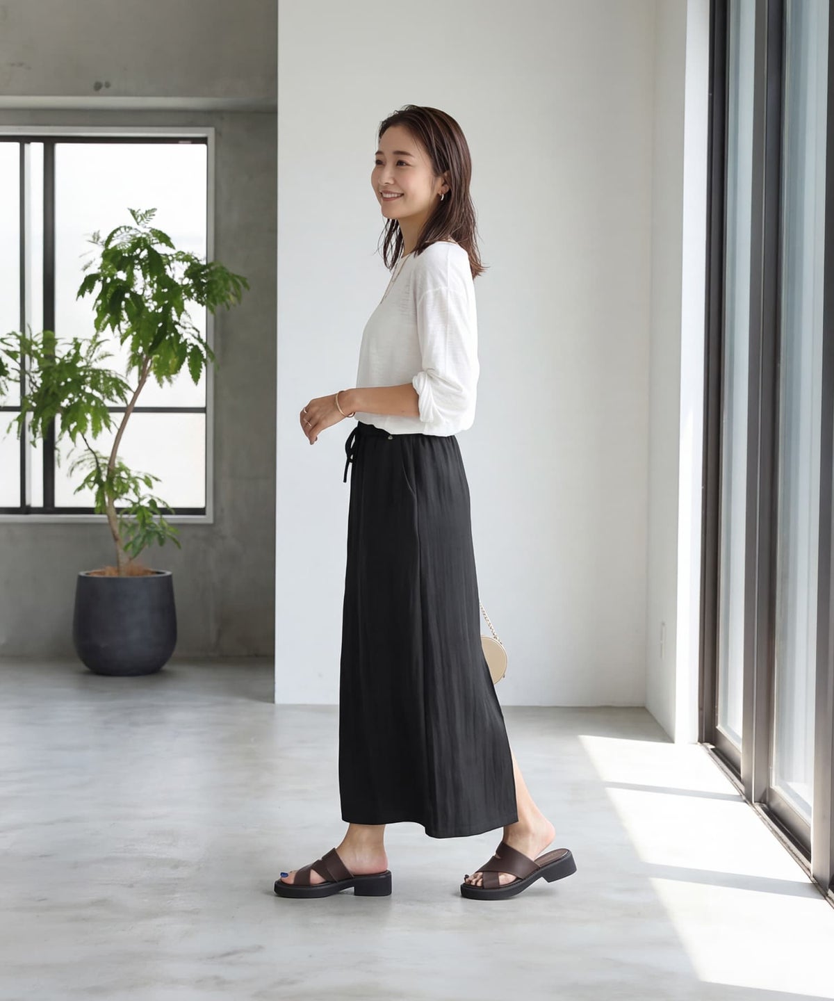 着用イメージ 163cm ブラック