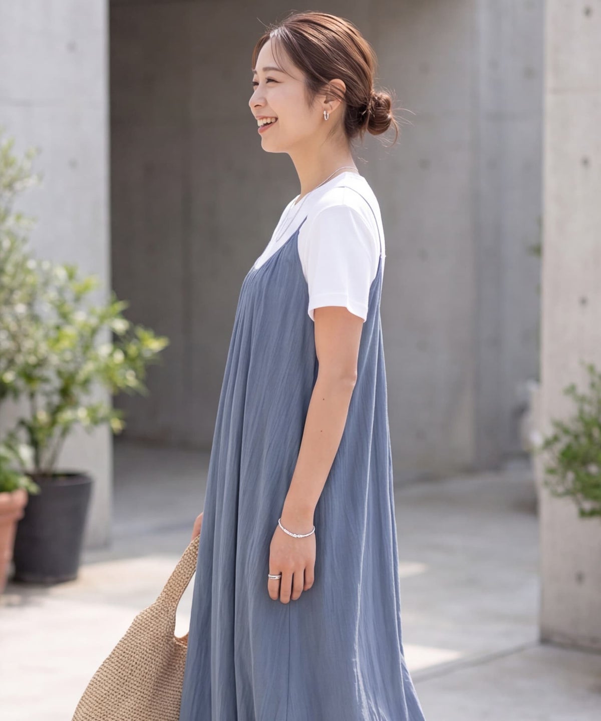 着用イメージ 163cm ブルーグレー 01