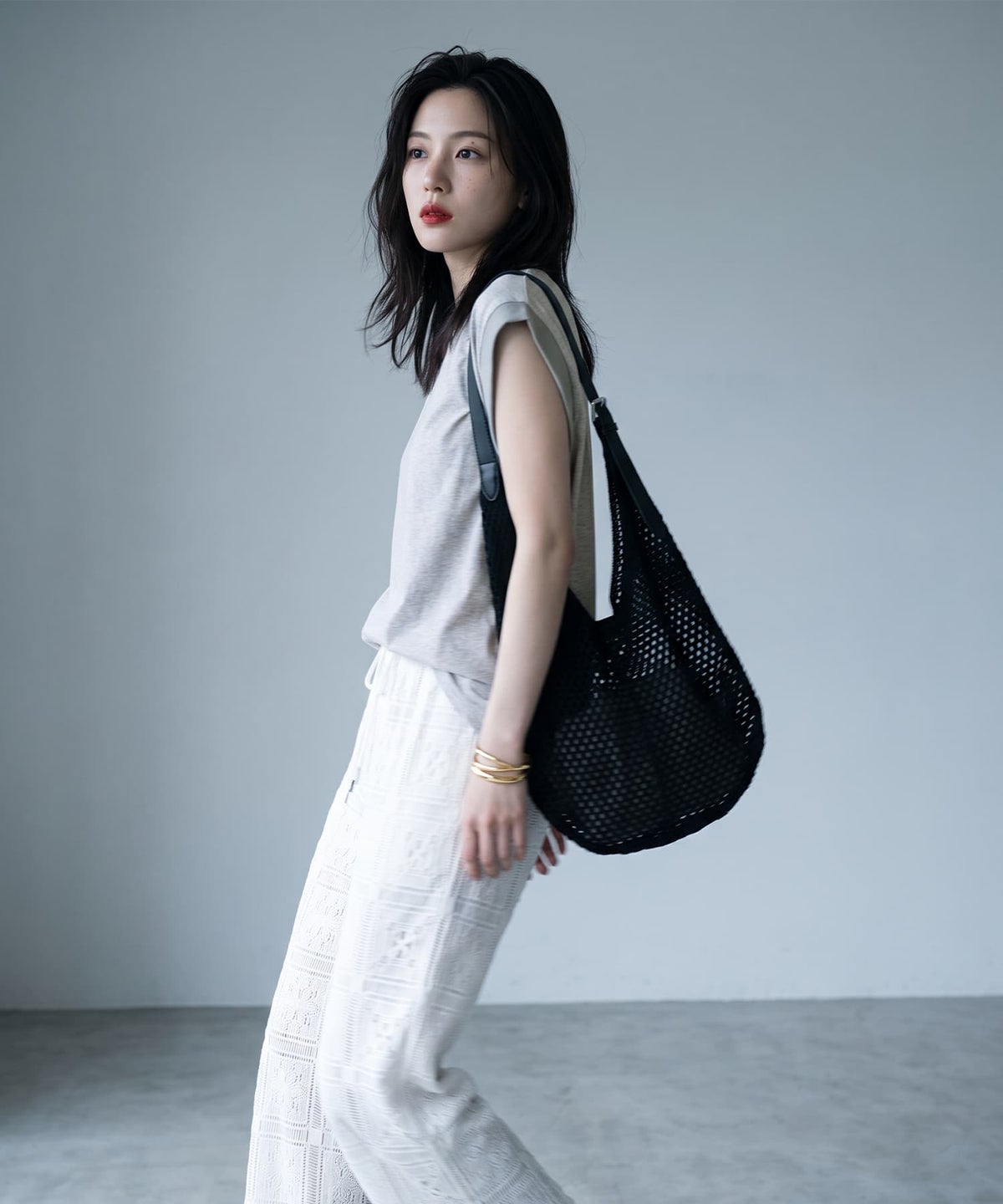 着用イメージ 170cm グレー