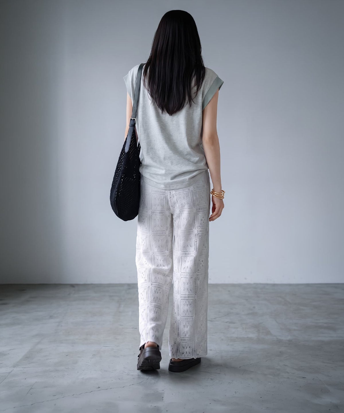 着用イメージ 170cm グレー