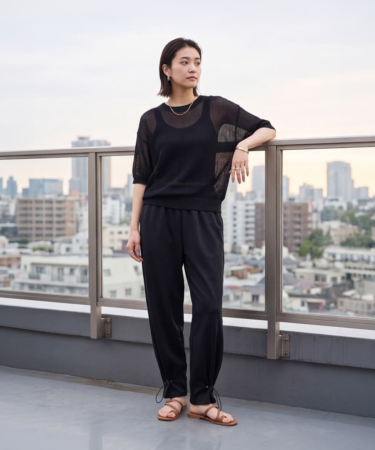 着用イメージ 165cm ブラック