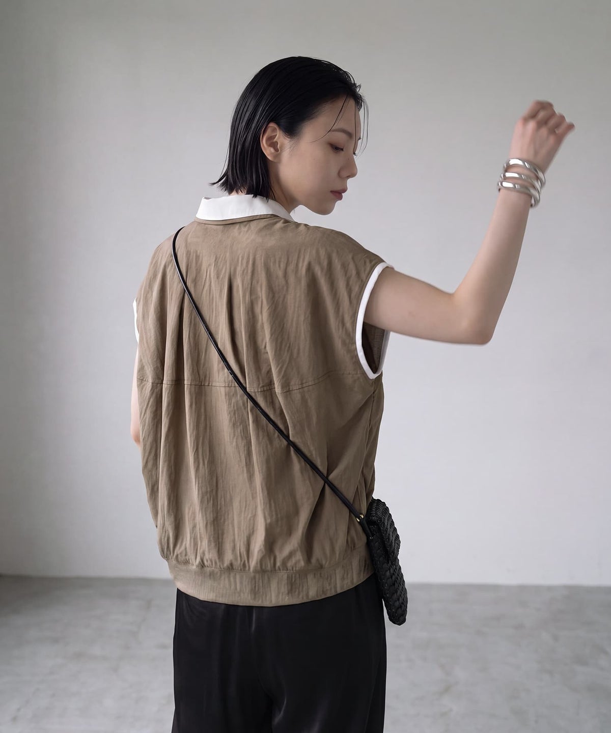 着用イメージ 170cm グレージュ