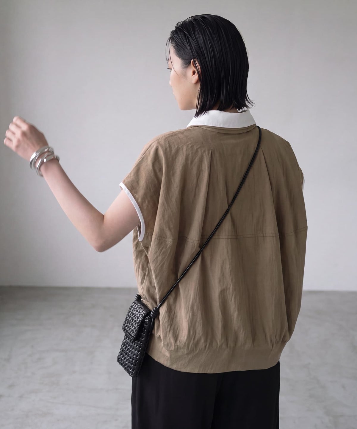 着用イメージ 170cm グレージュ