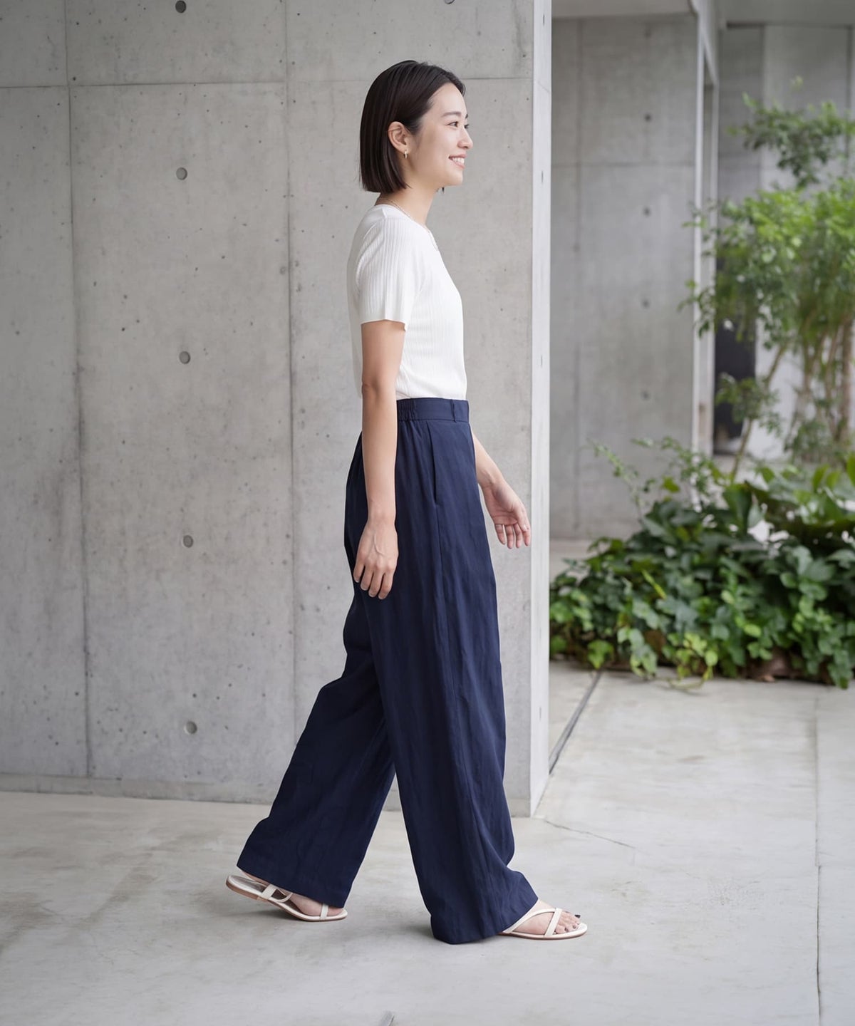 着用イメージ 163cm ホワイト