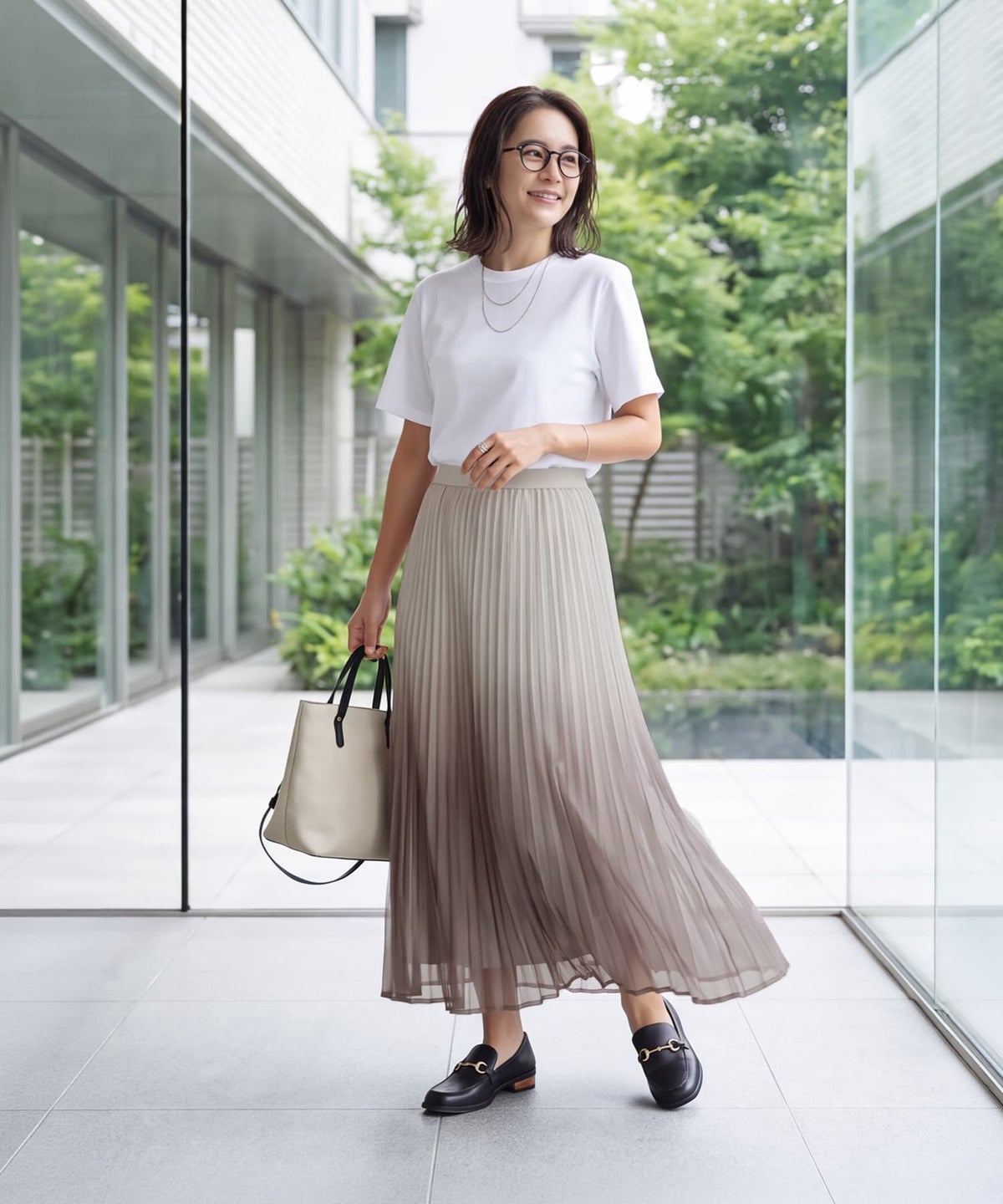 着用イメージ 163cm ブラウン