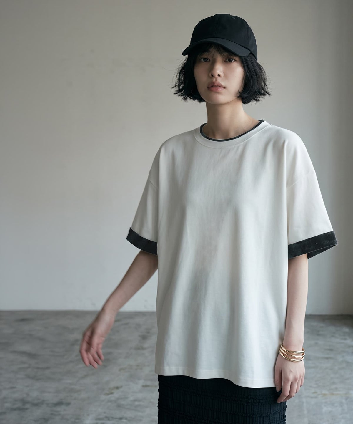 着用イメージ 170cm オフホワイト