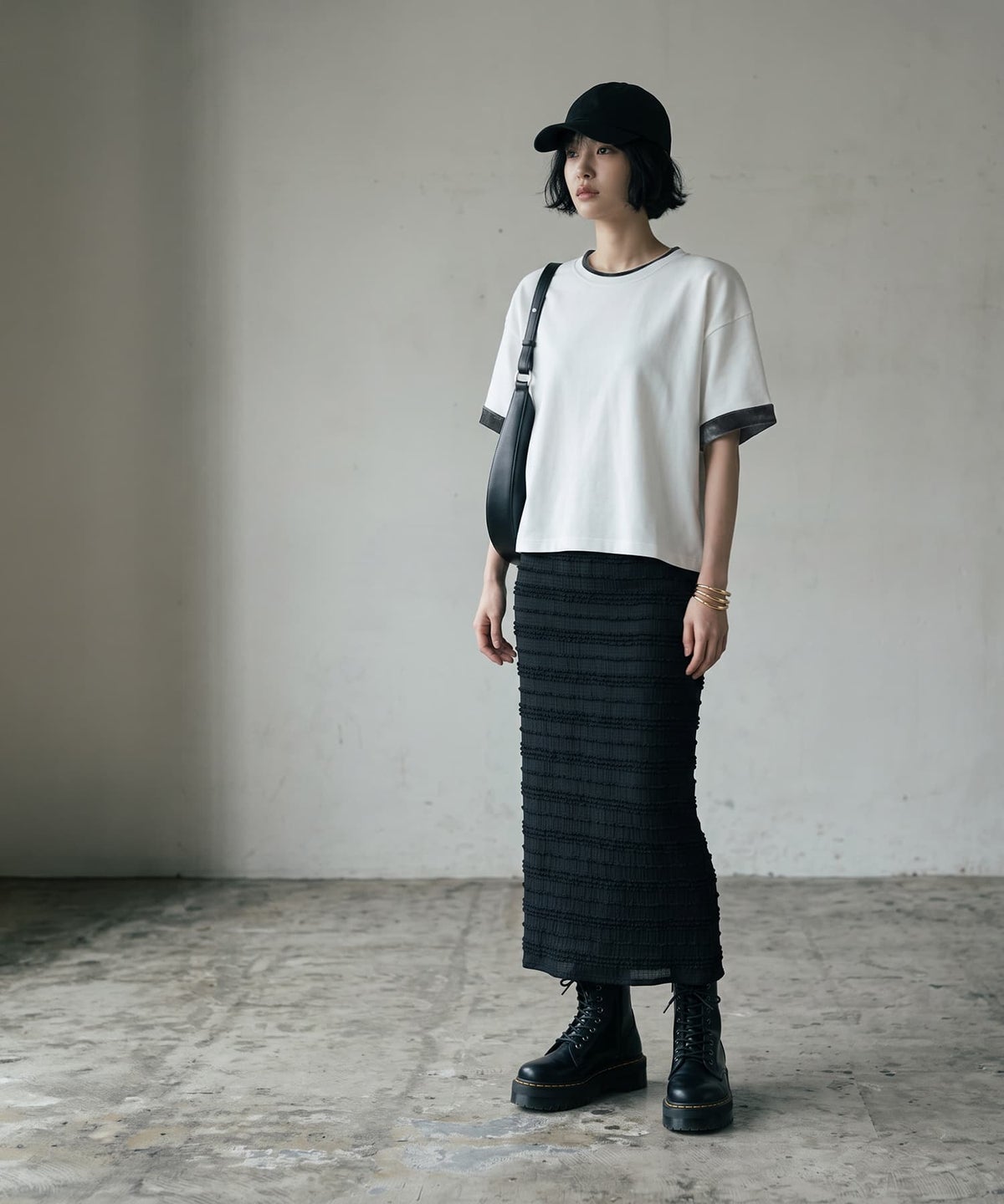 着用イメージ 170cm オフホワイト