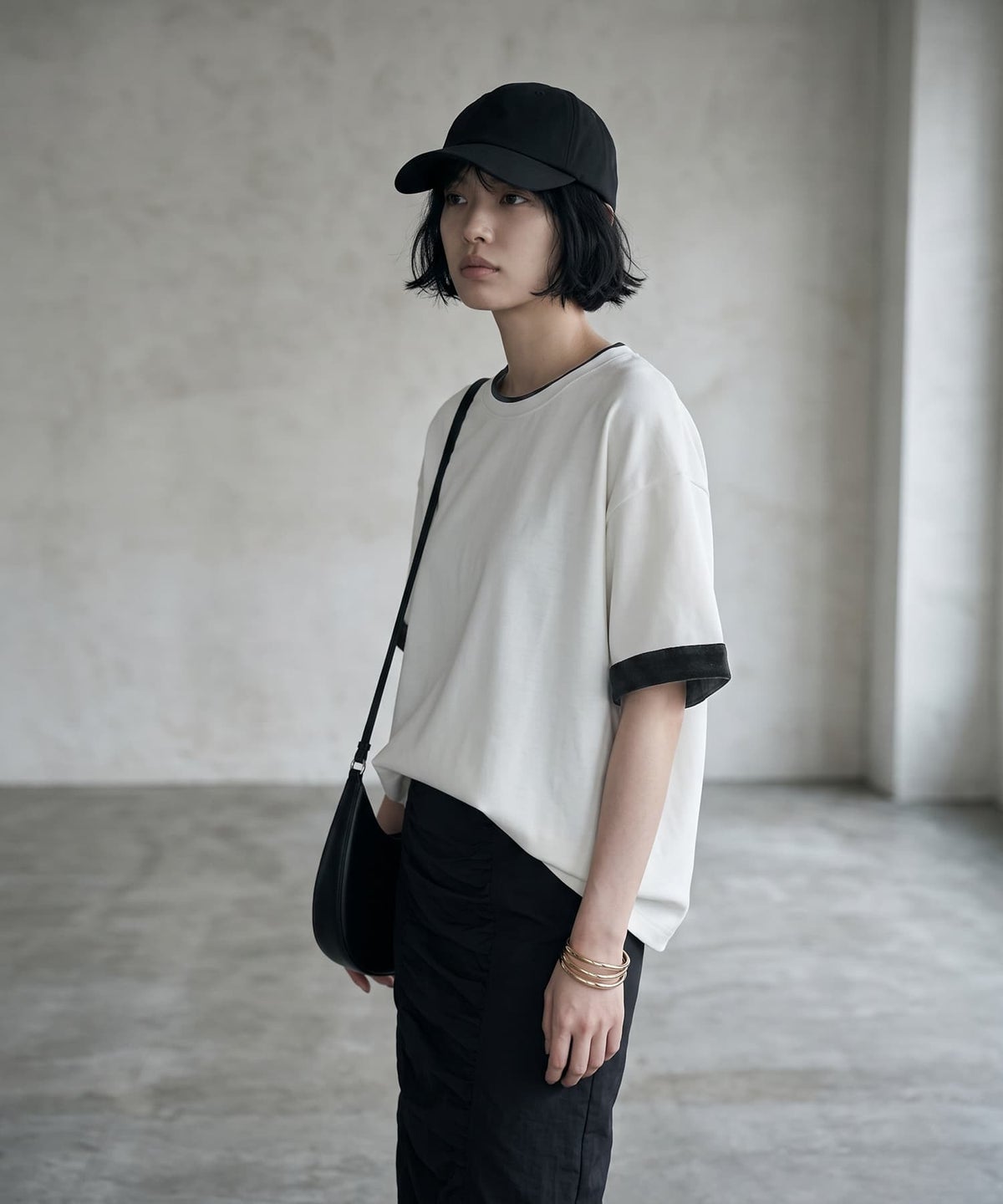 着用イメージ 170cm オフホワイト