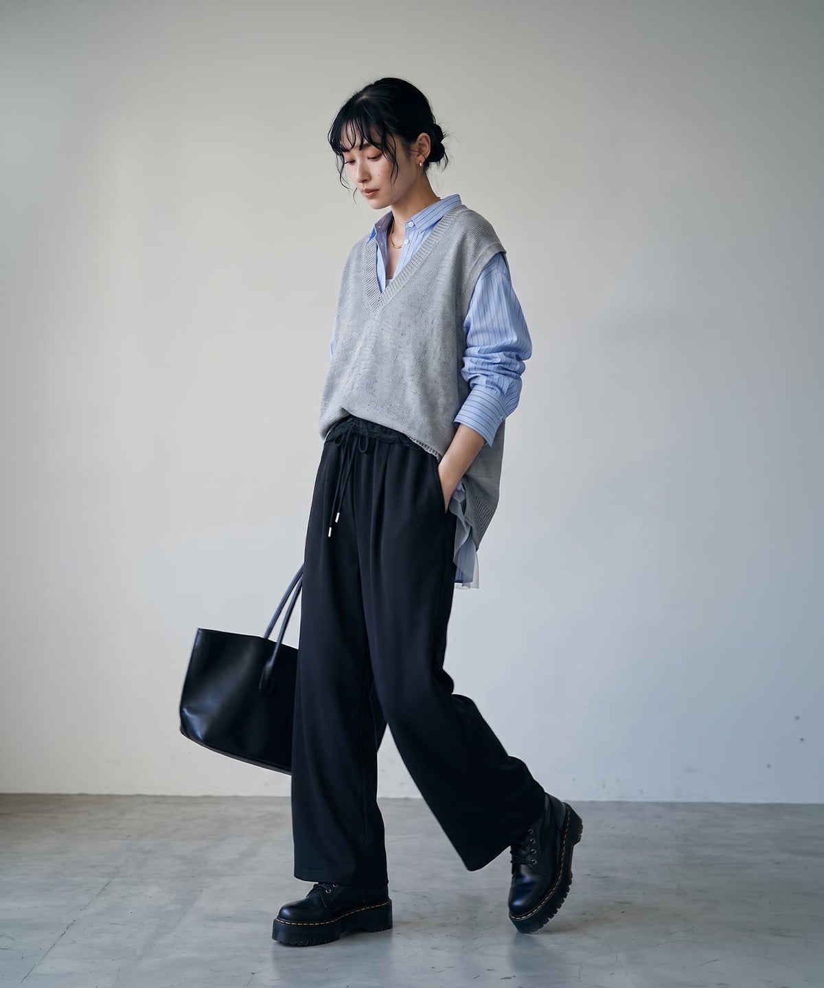 着用イメージ 170cm グレー