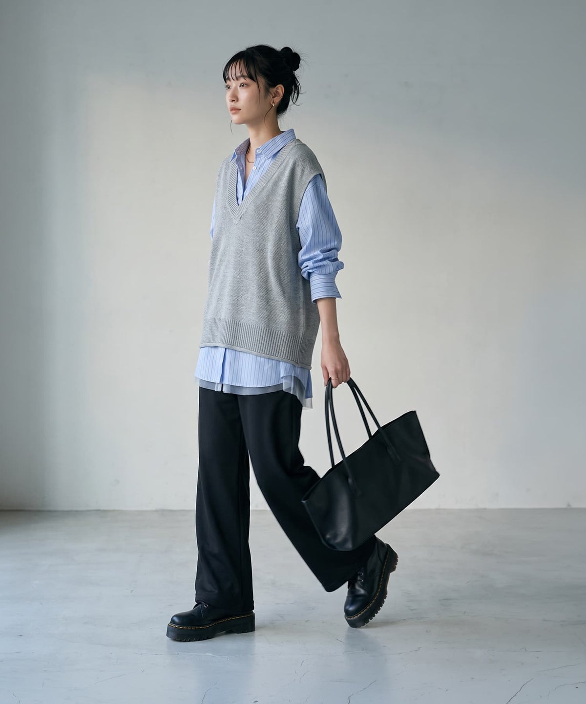 着用イメージ 170cm グレー
