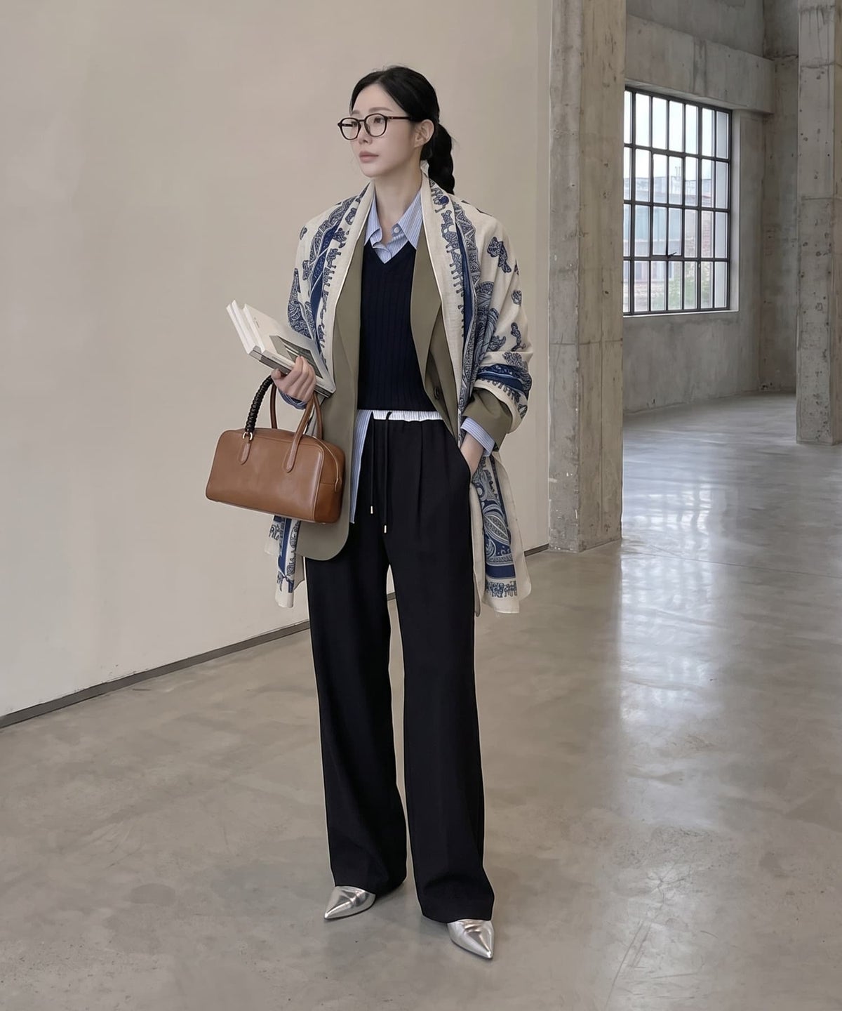 着用イメージ 170cm ブルー