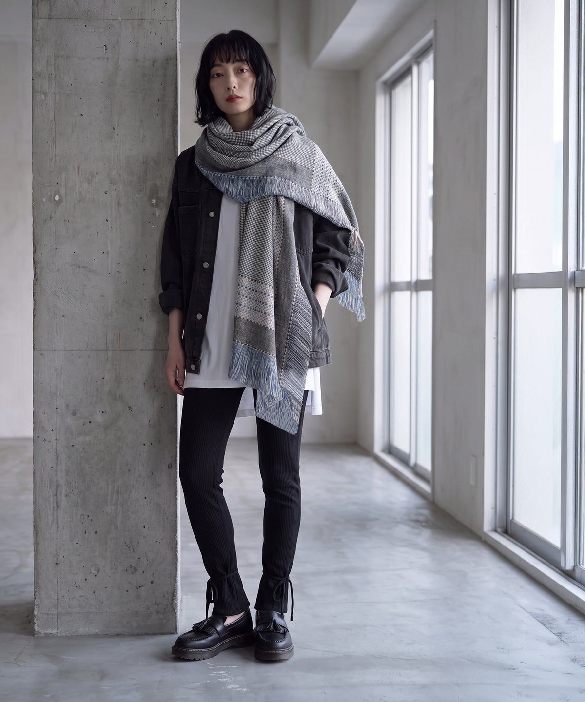 着用イメージ 170cm グレー