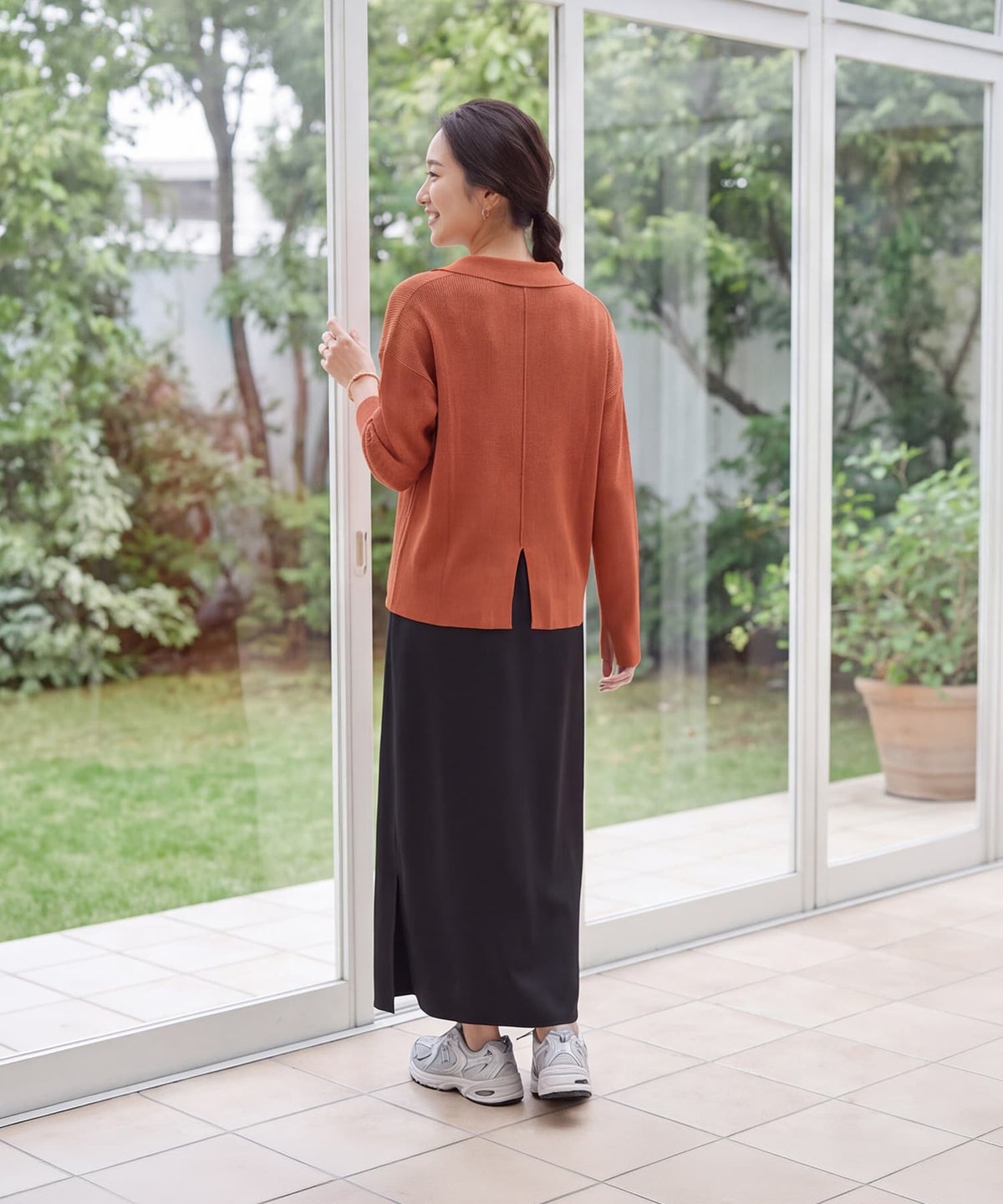 着用イメージ 163cm オレンジ