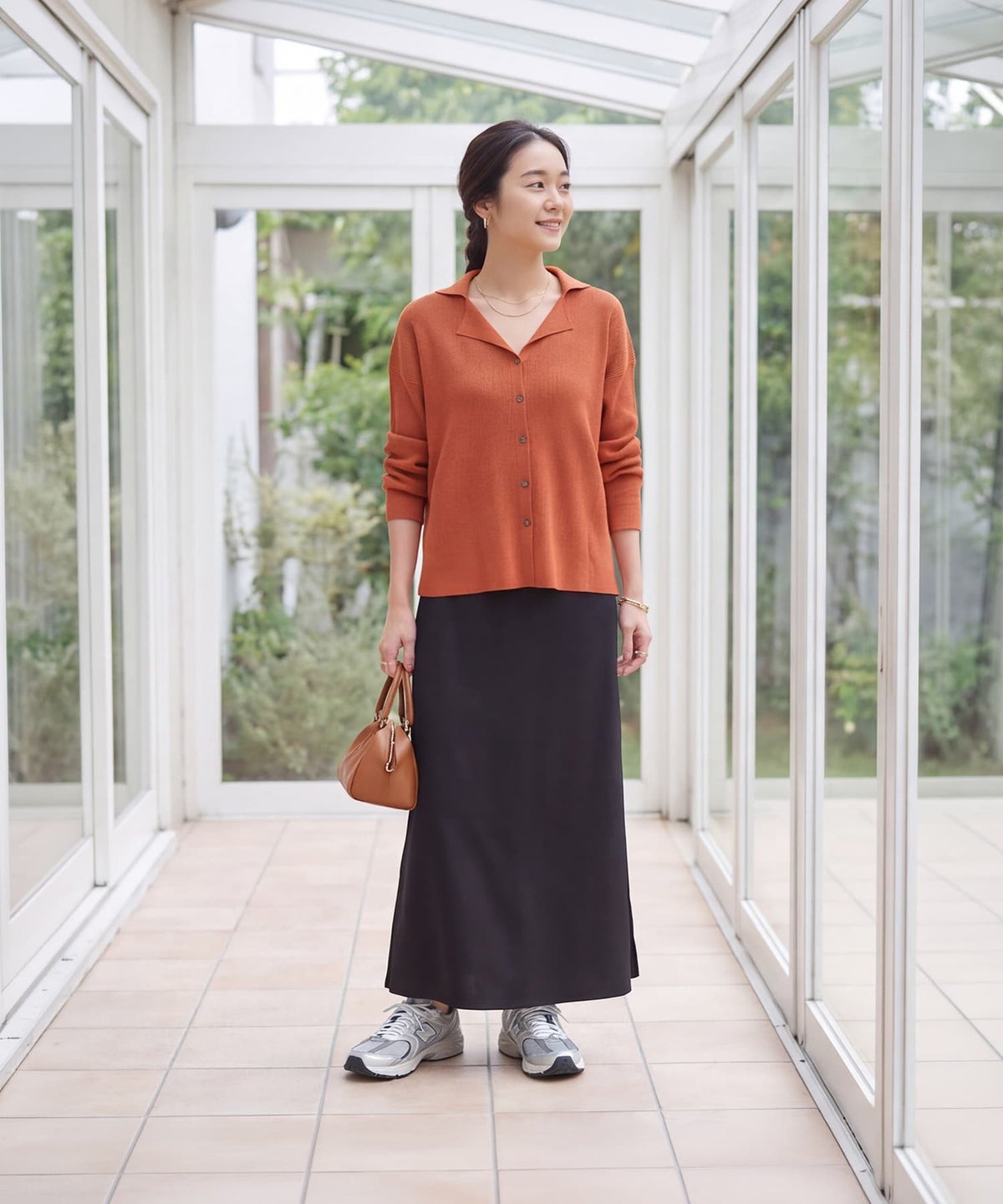 着用イメージ 163cm オレンジ