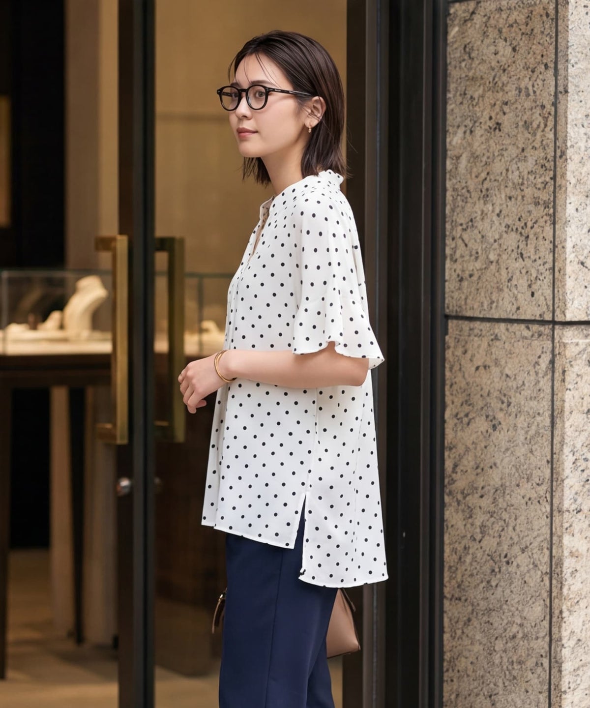 着用イメージ 163cm ホワイト