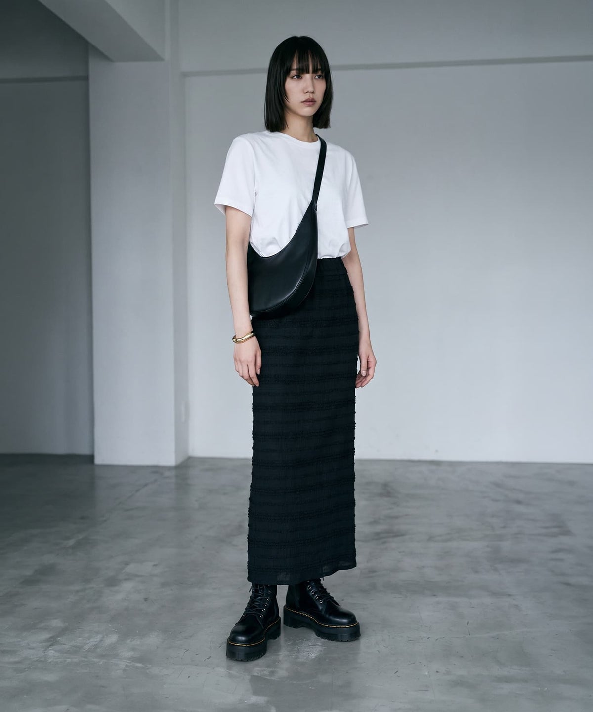 着用イメージ 170cm アイボリー