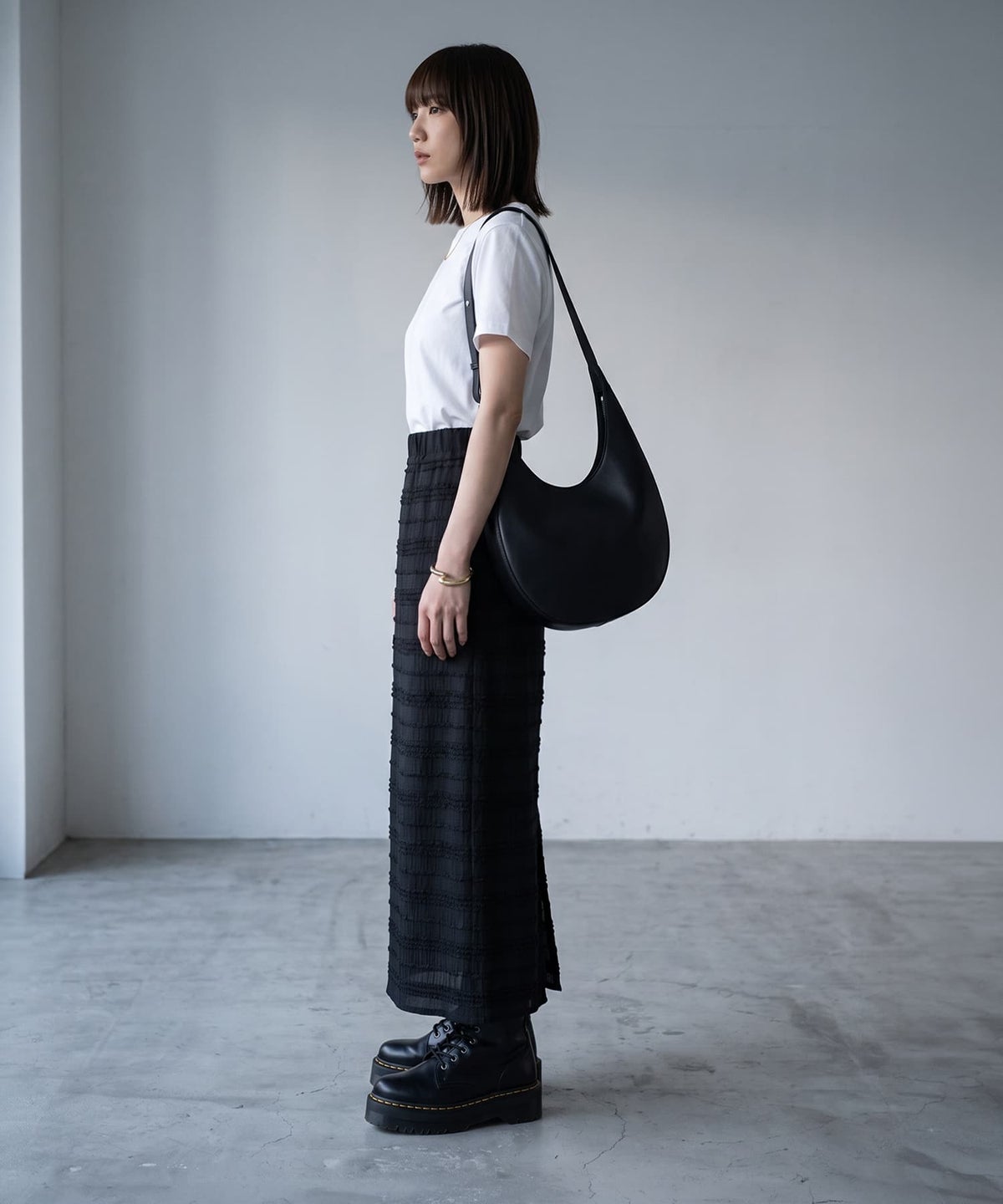 着用イメージ 170cm アイボリー