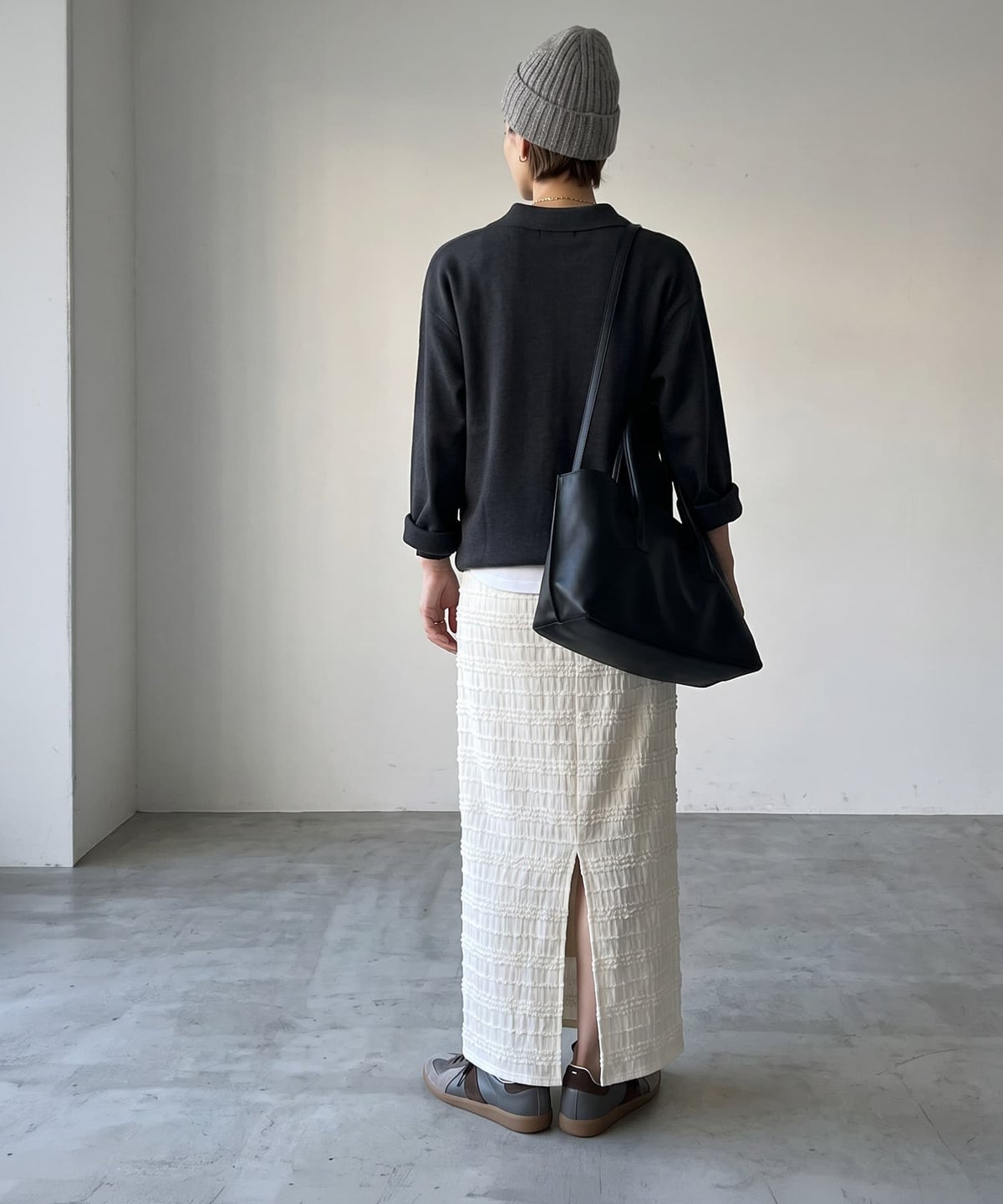 着用イメージ 170cm アイボリー