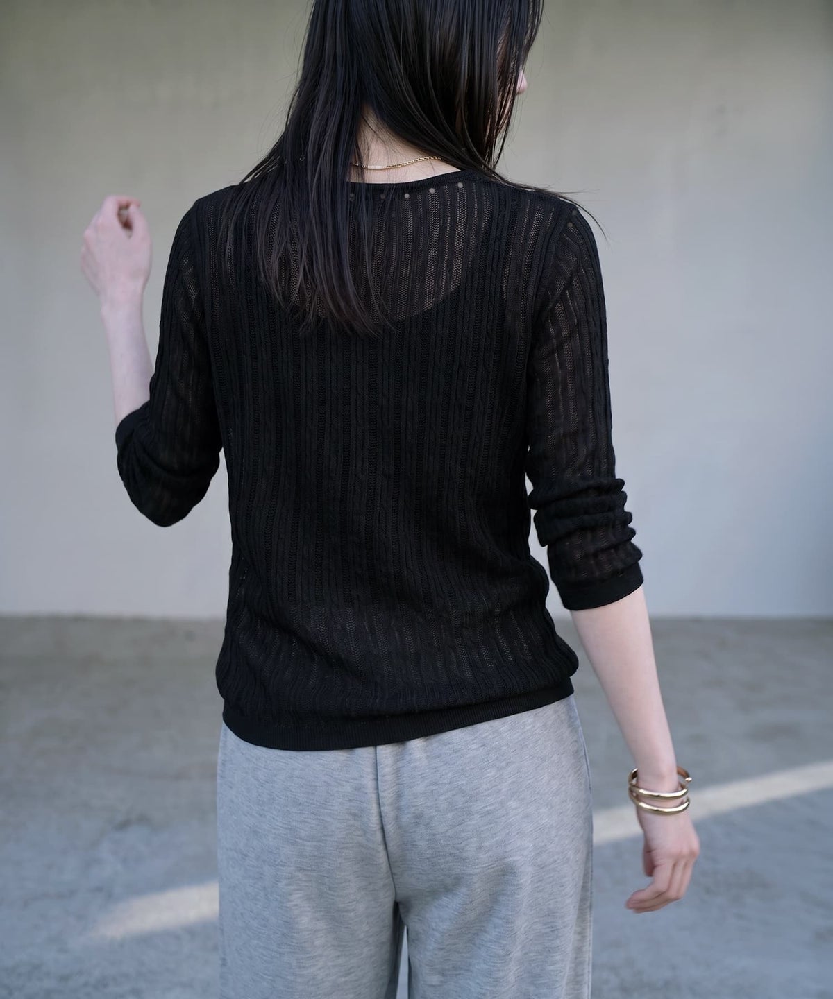 着用イメージ 170cm ブラック