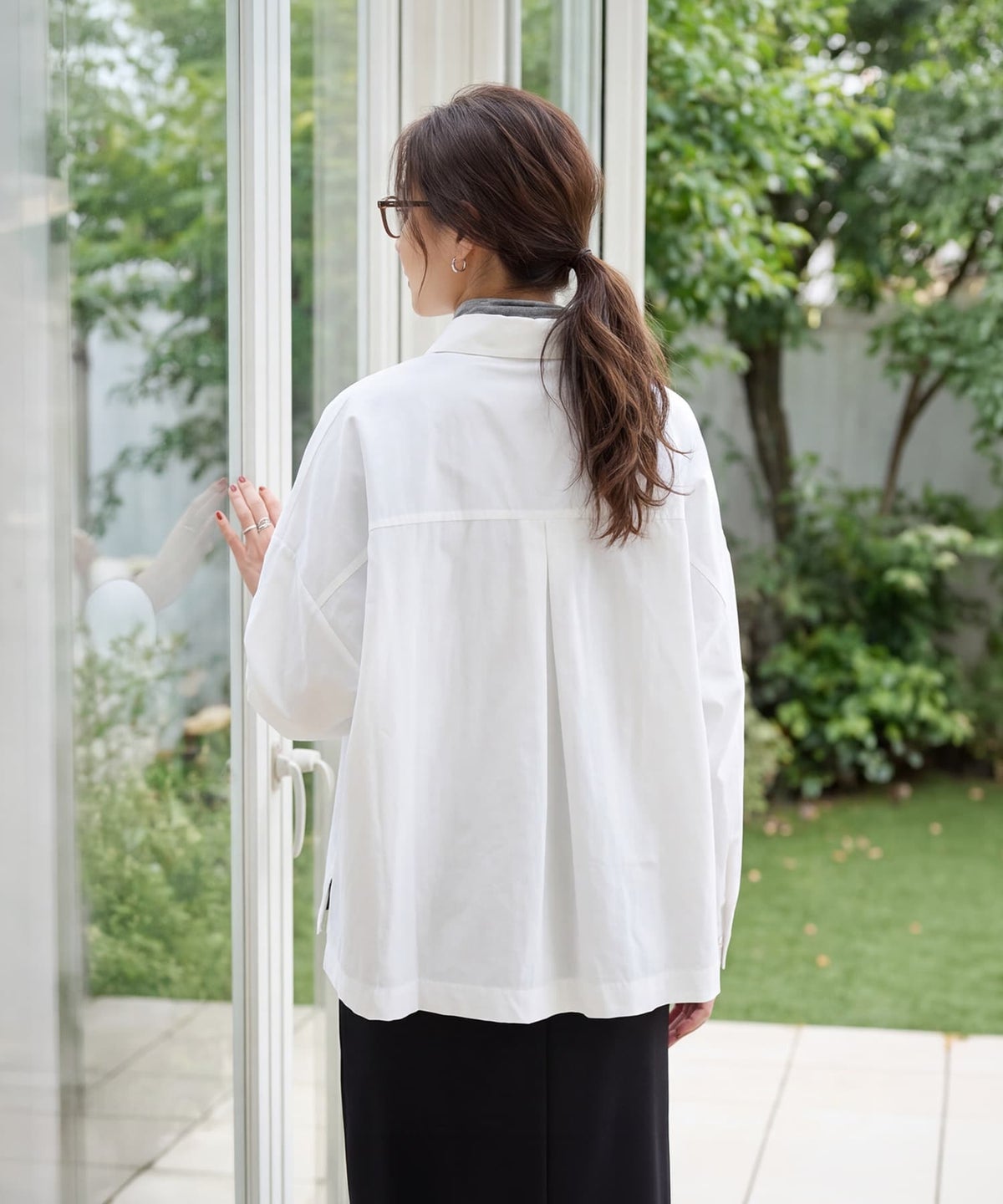 着用イメージ 163cm ホワイト