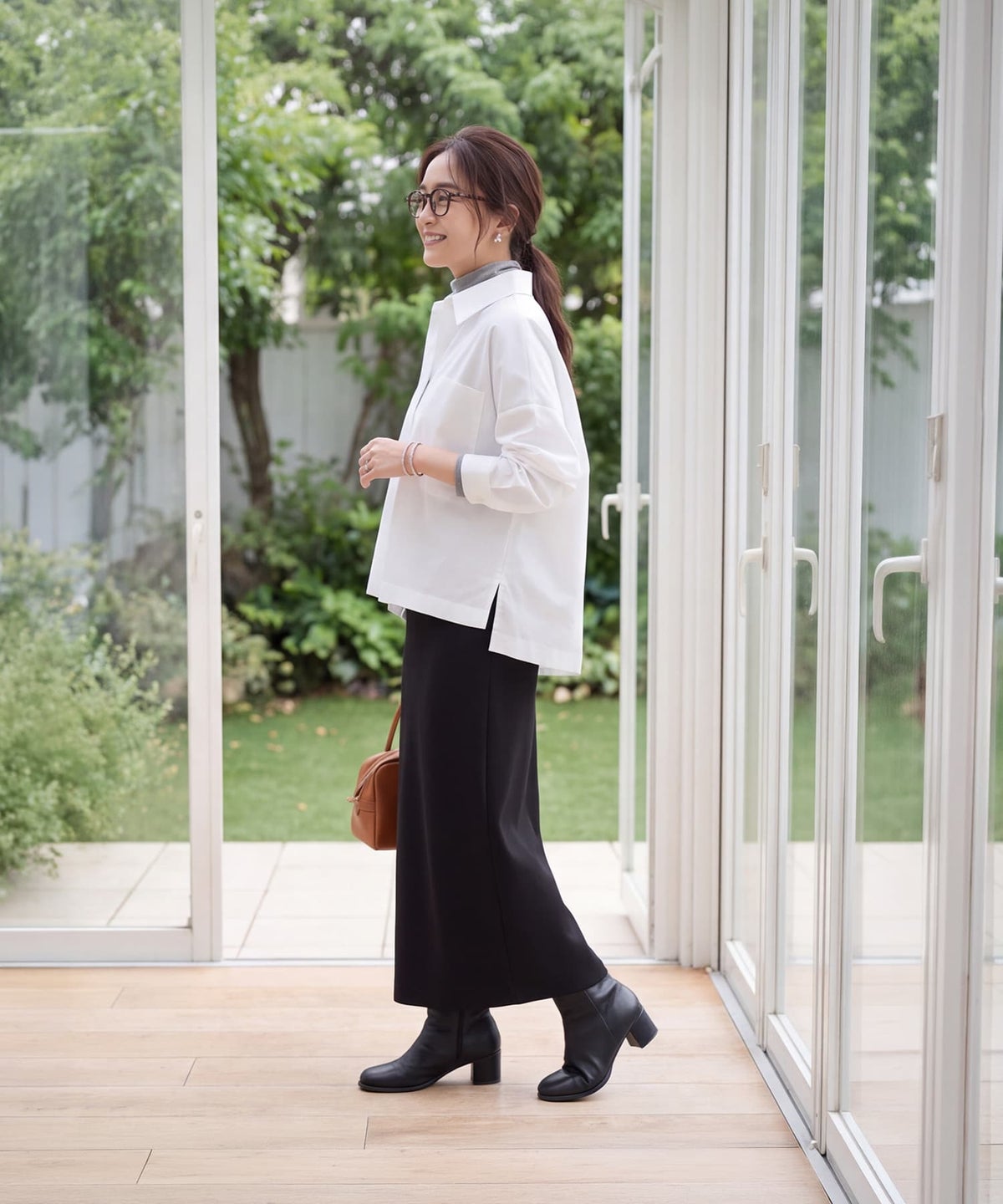 着用イメージ 163cm ホワイト