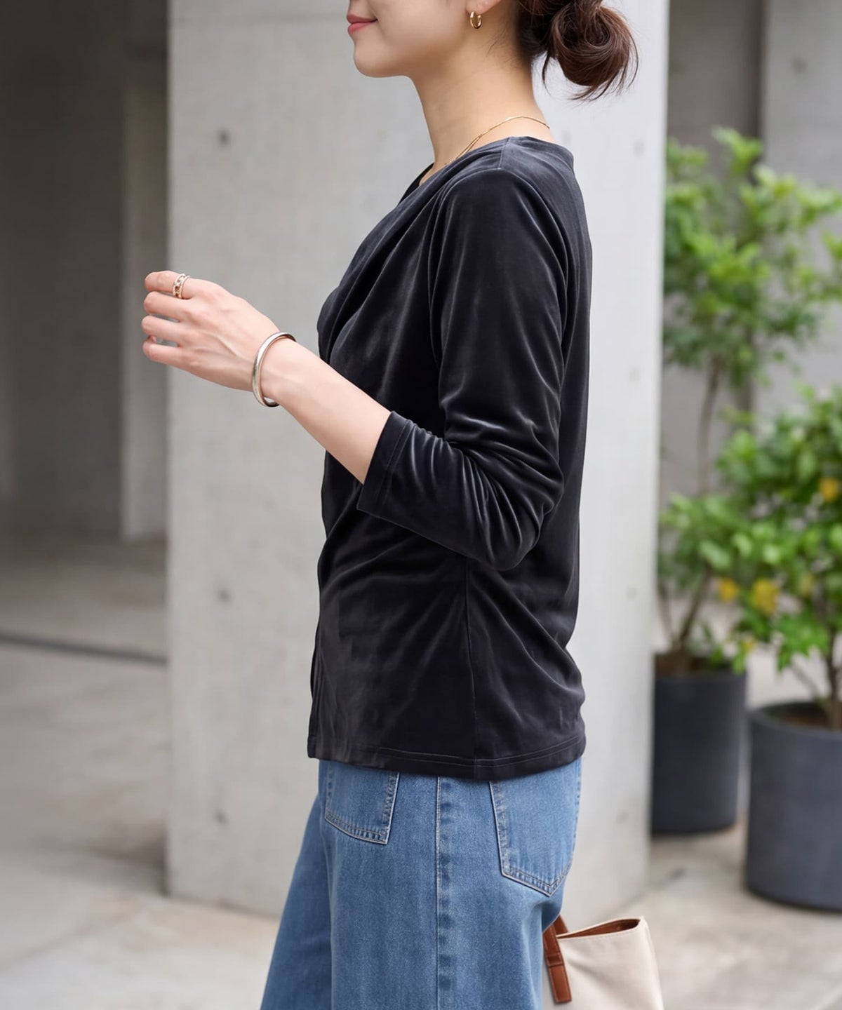 着用イメージ 163cm ブラック
