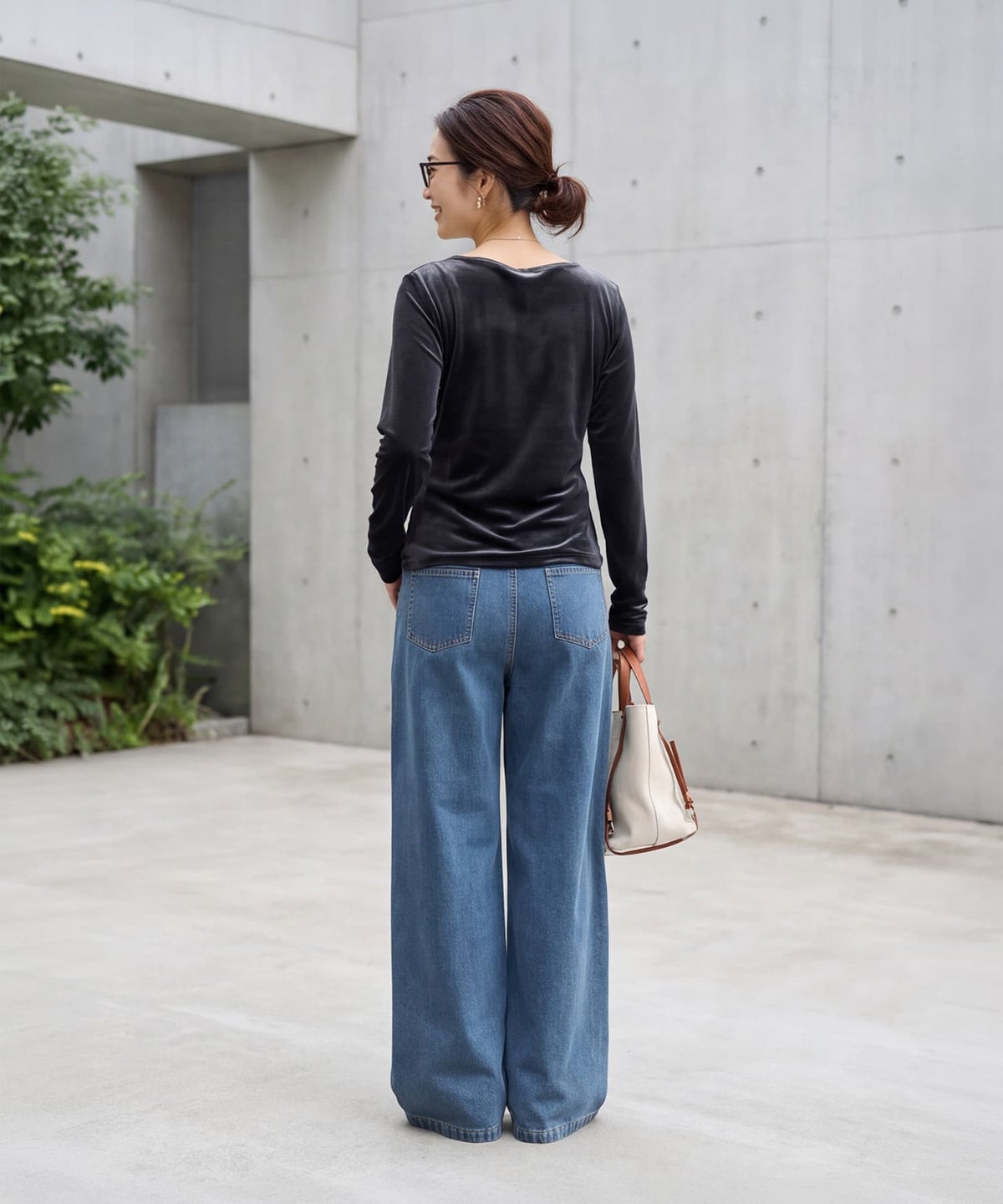 着用イメージ 163cm ブラック