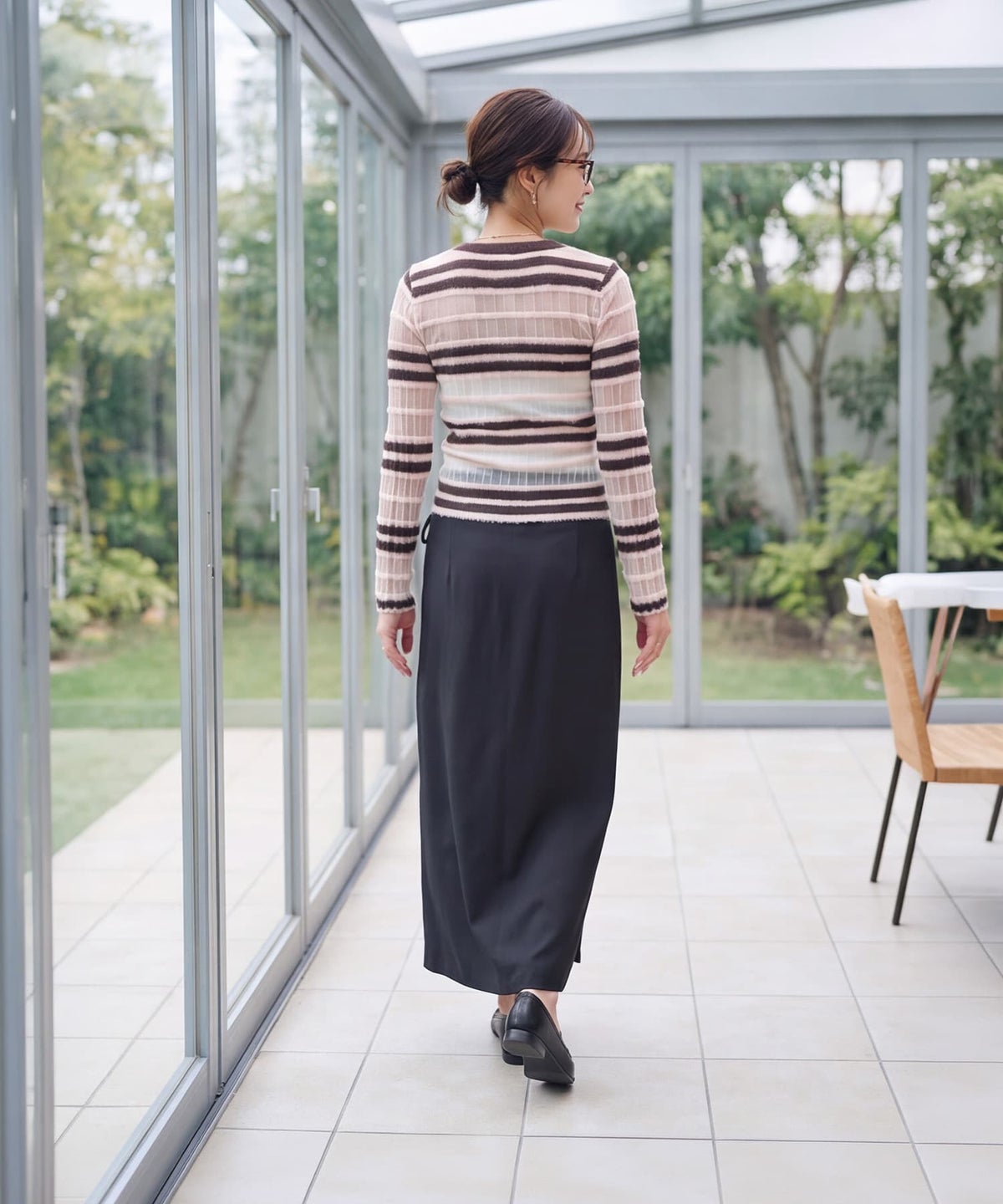 着用イメージ 163cm ピンクミックス