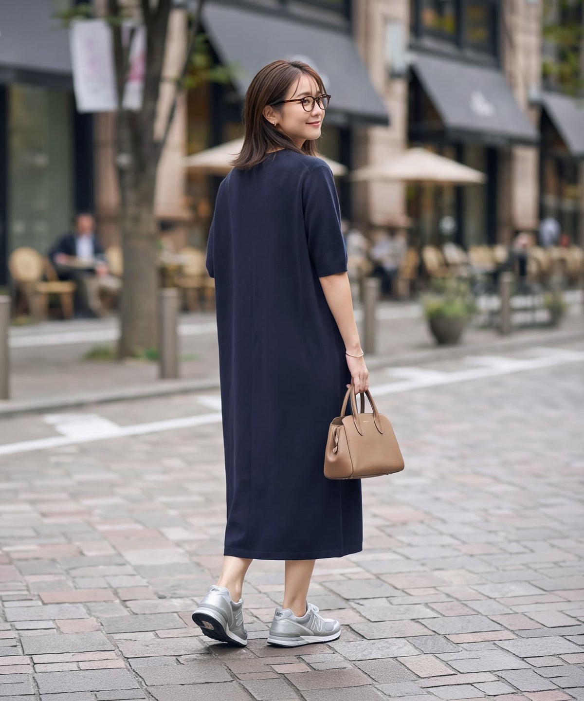 着用イメージ 163cm ネイビー