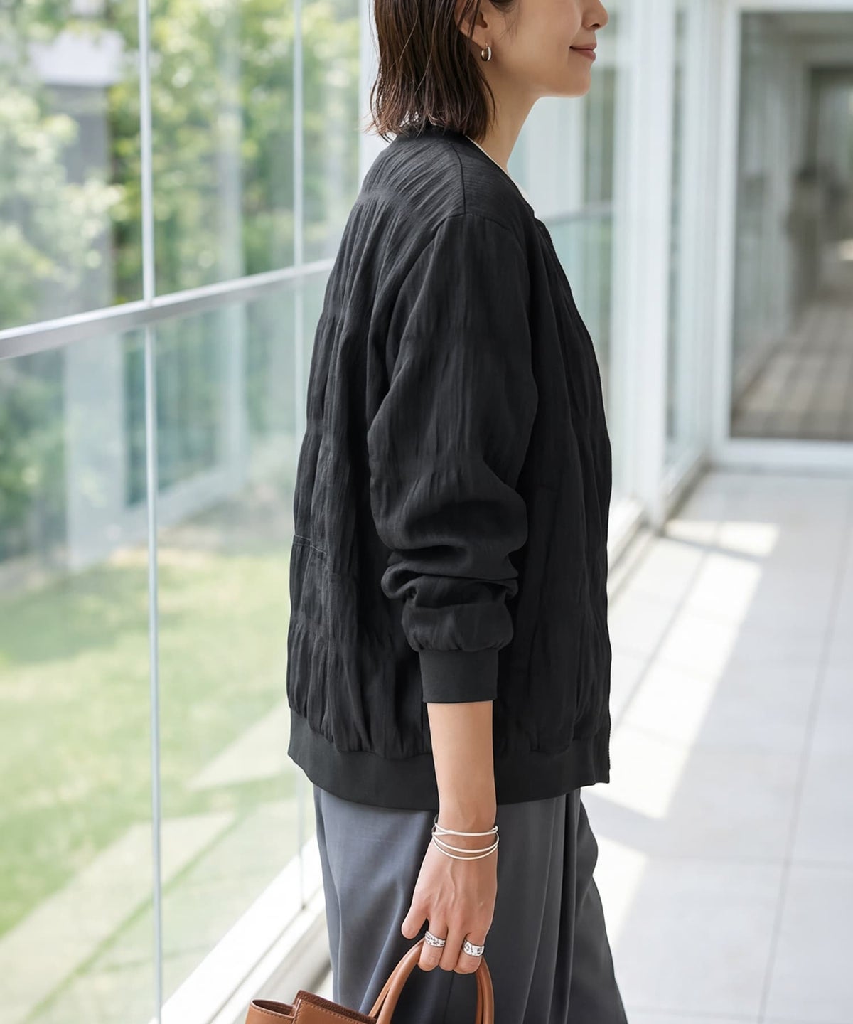 着用イメージ 163cm ブラック