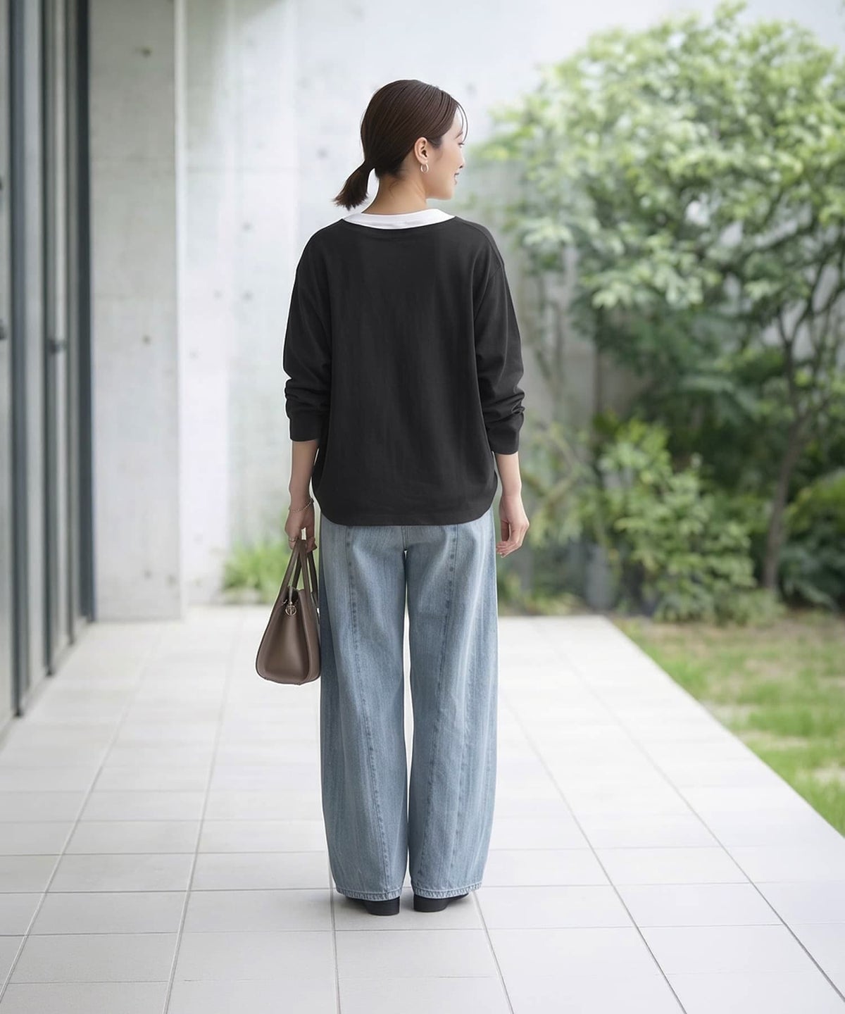 着用イメージ 163cm ブラック