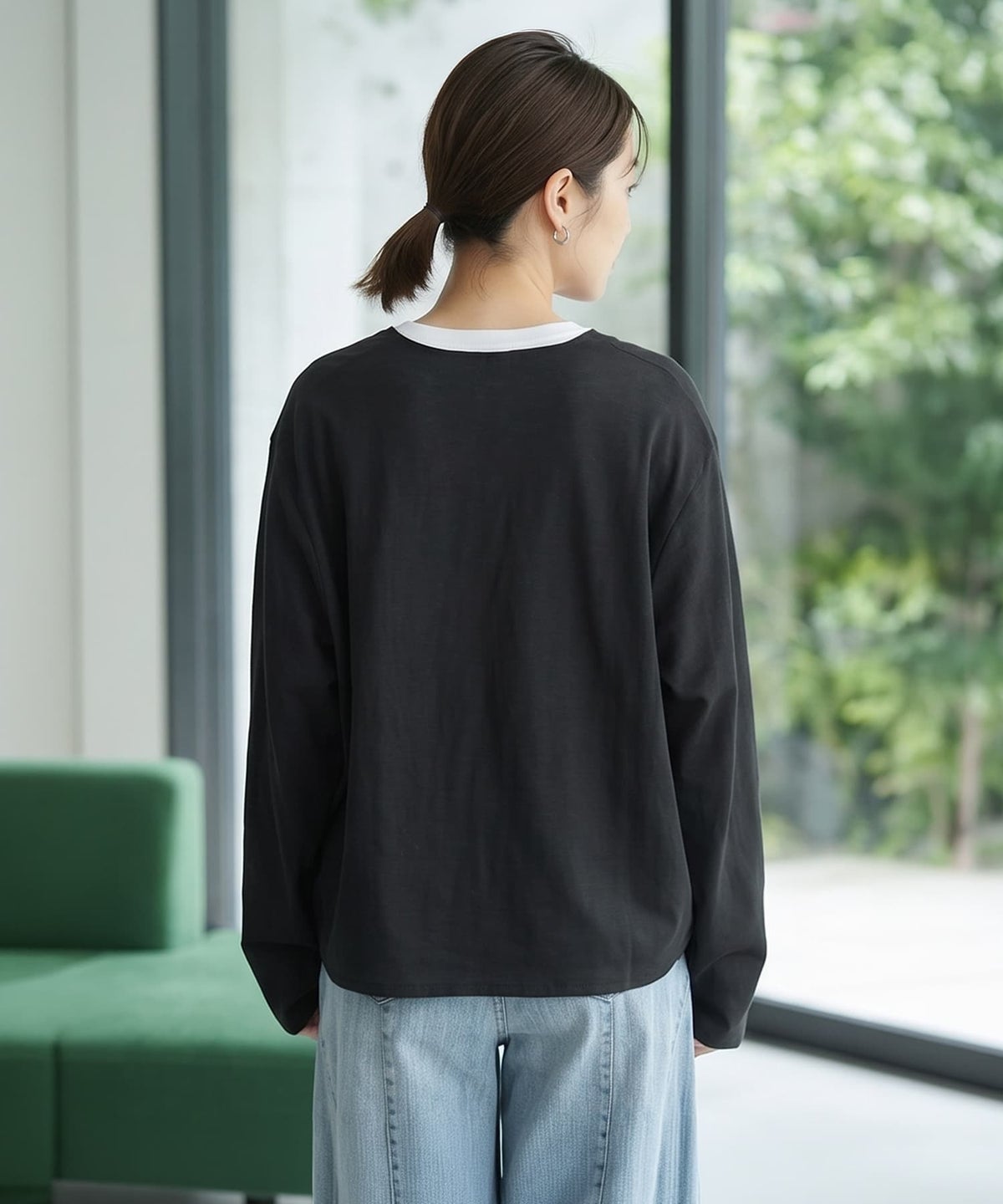 着用イメージ 163cm ブラック