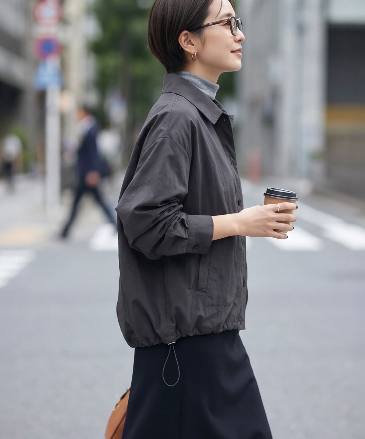 着用イメージ 163cm チャコール