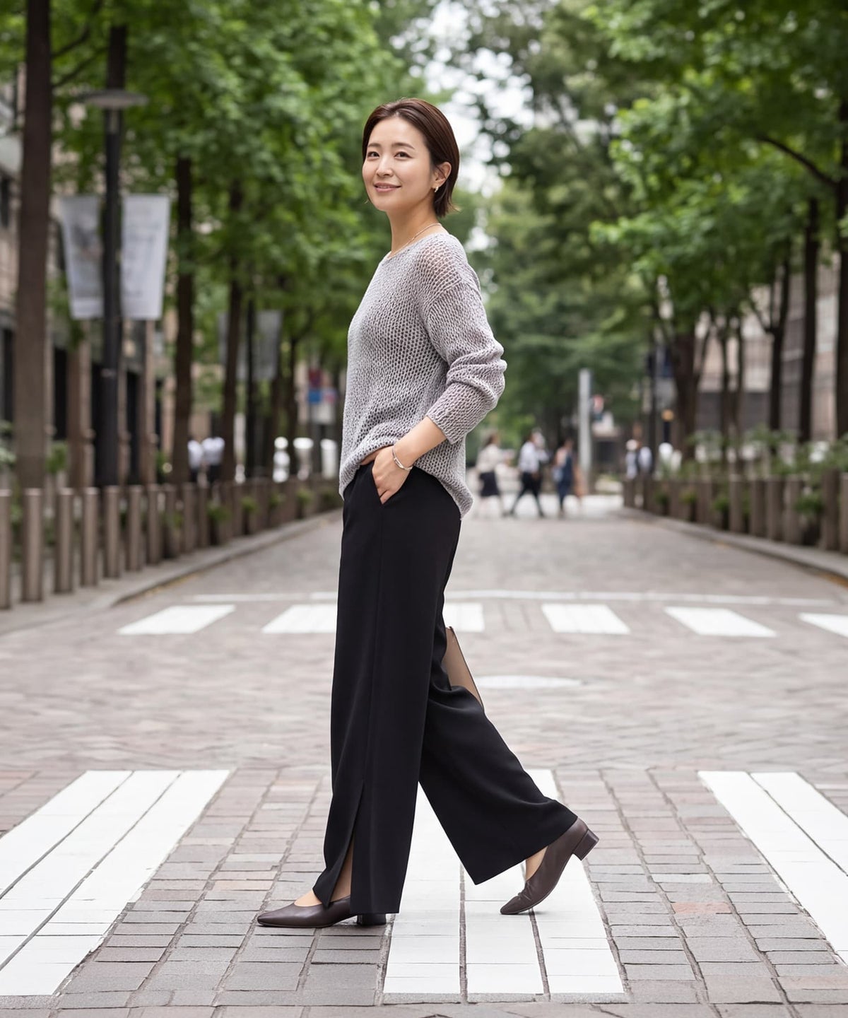 着用イメージ 163cm ブラック 01
